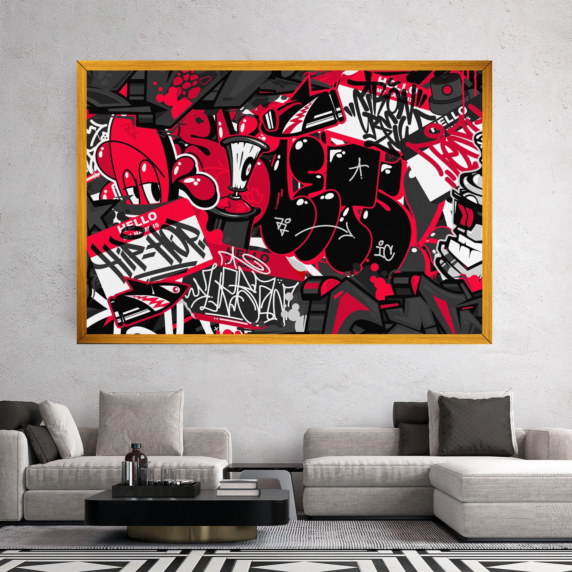 Tablou Canvas Hip Hop Graffiti mockup 2