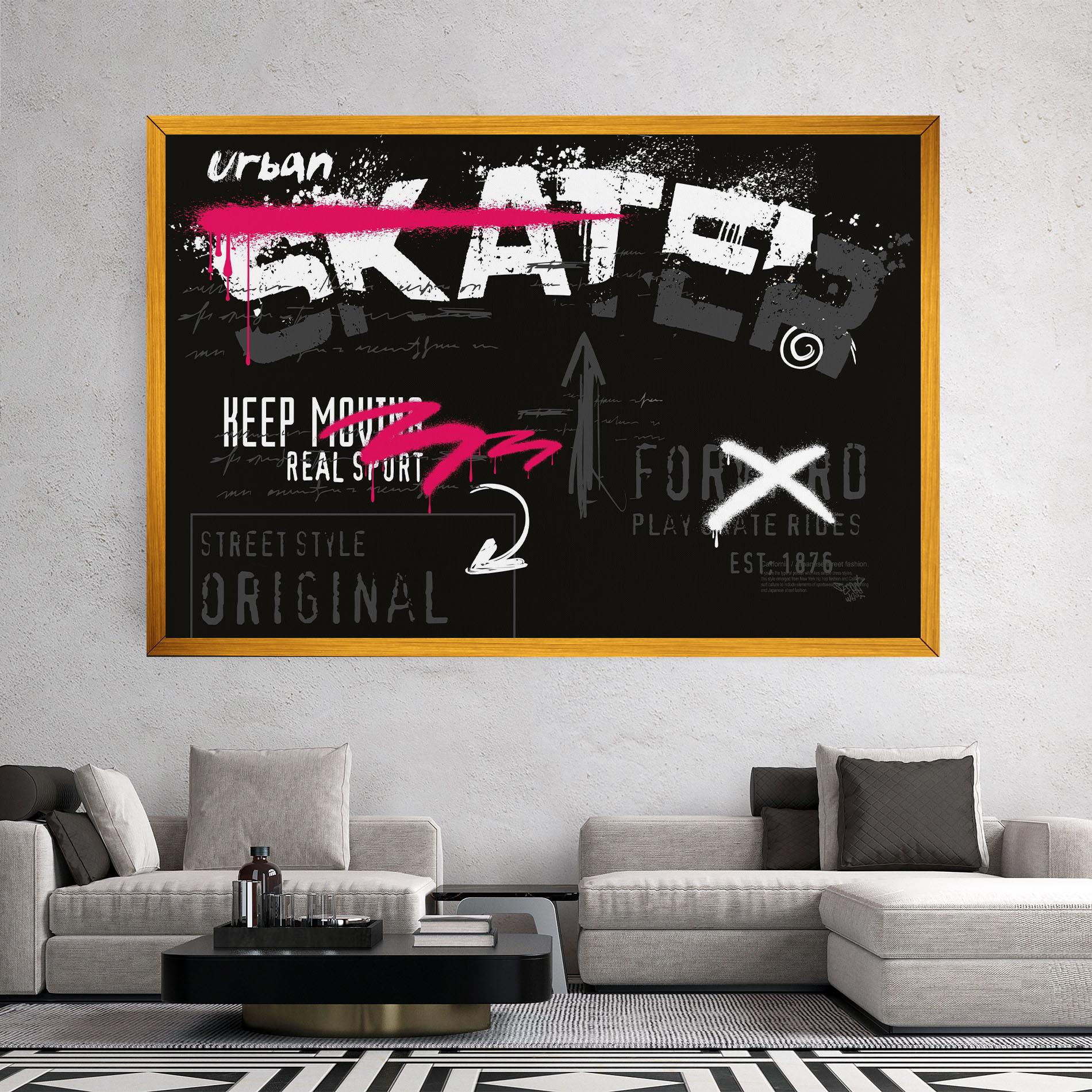 Tablou Canvas Skater Spray mockup 2