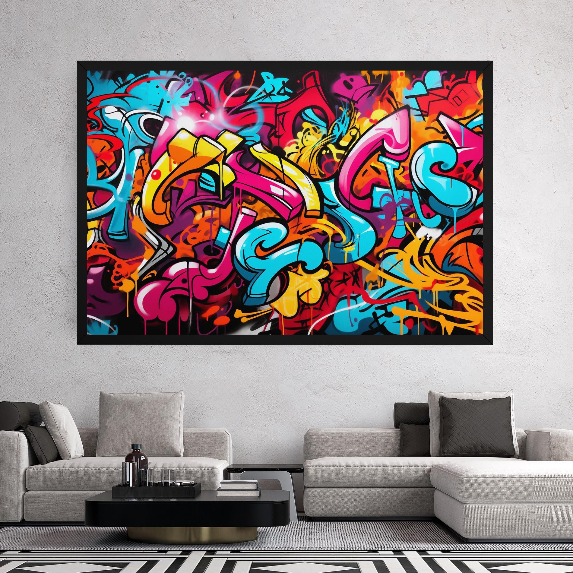 Tablou Canvas Abstract Graffiti mockup 2