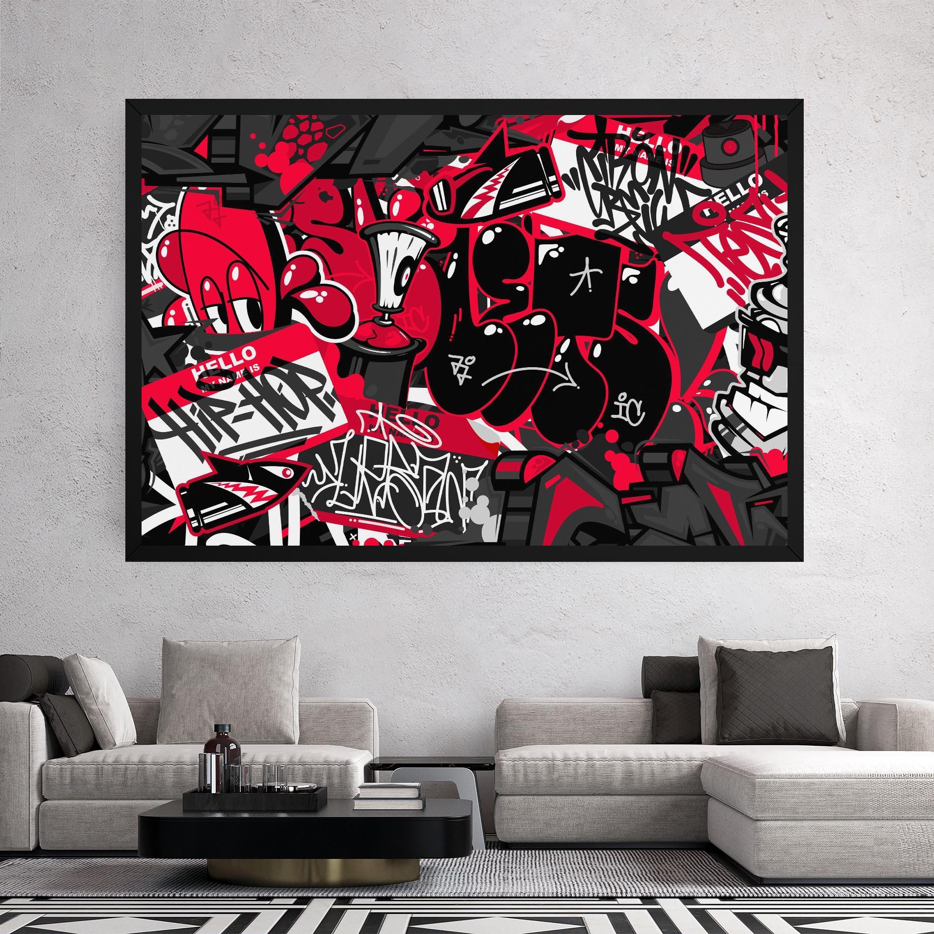 Tablou Canvas Hip Hop Graffiti mockup 2