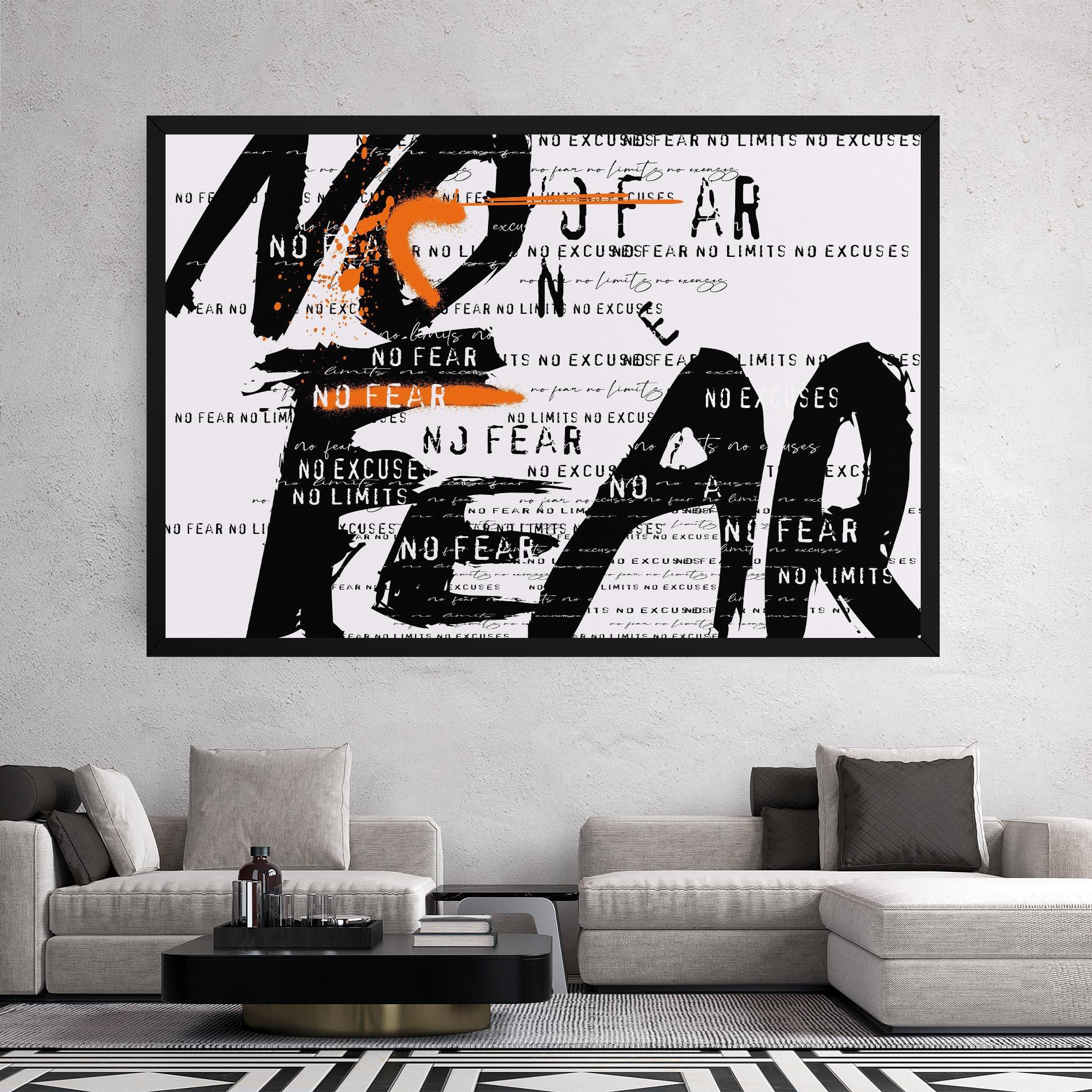 Tablou Canvas No Fear Graffiti mockup 2