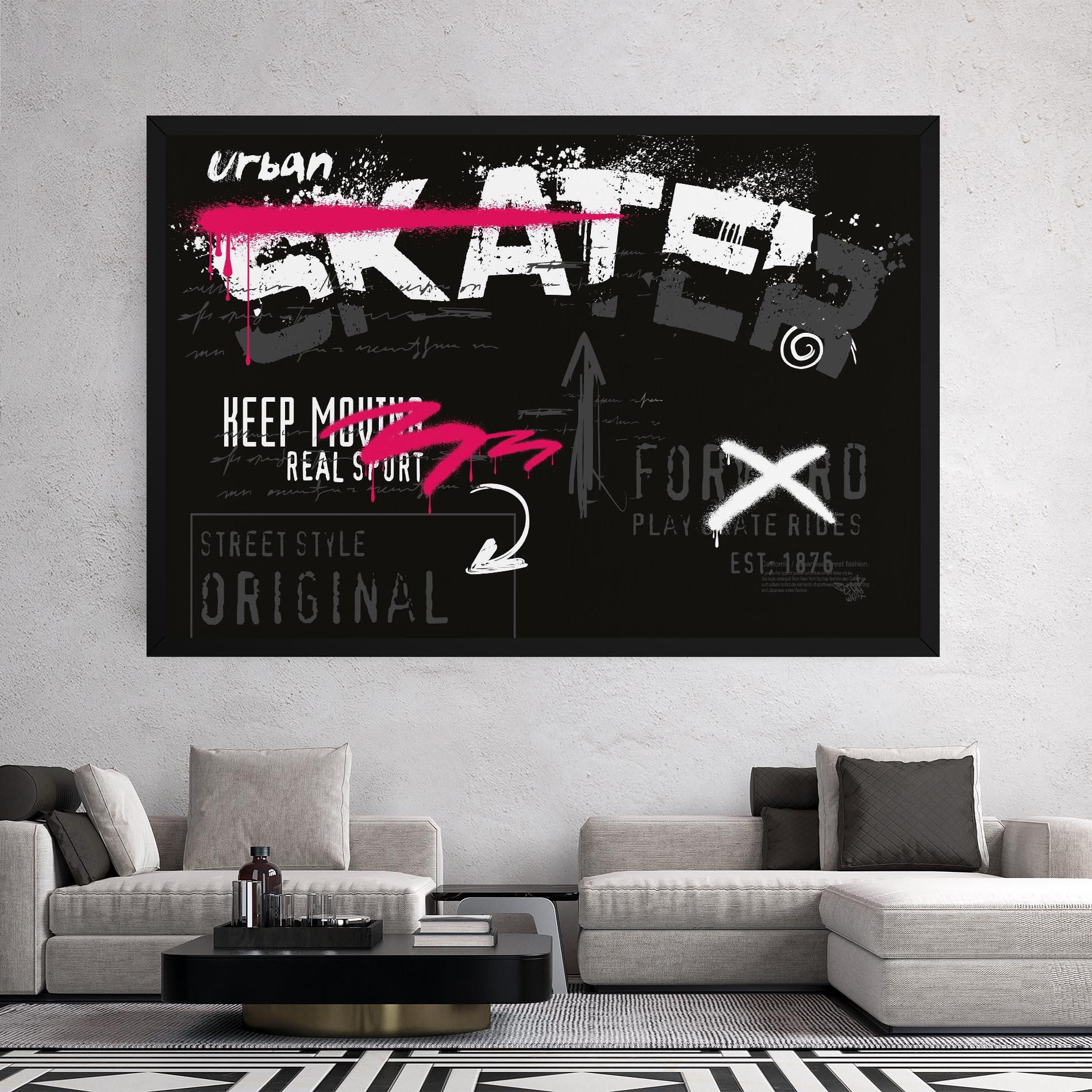 Tablou Canvas Skater Spray mockup 2