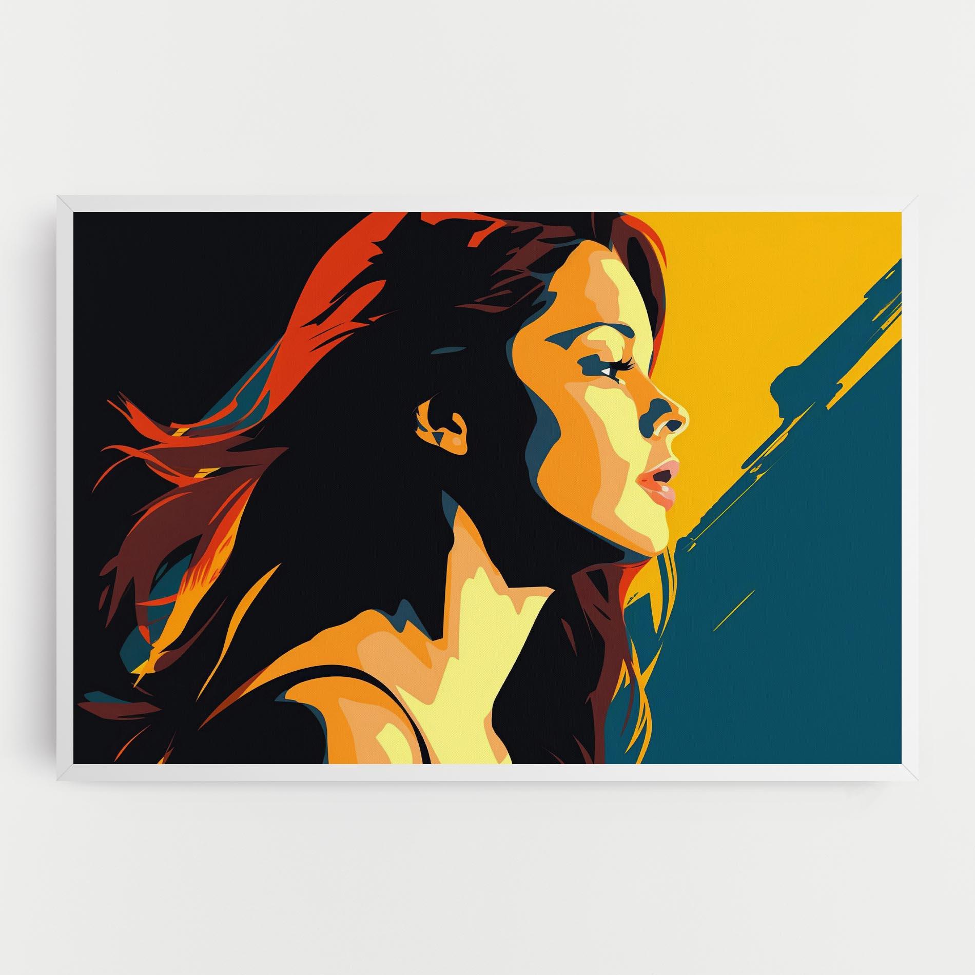 Tablou Canvas Blue Yellow Pop Art mockup 0