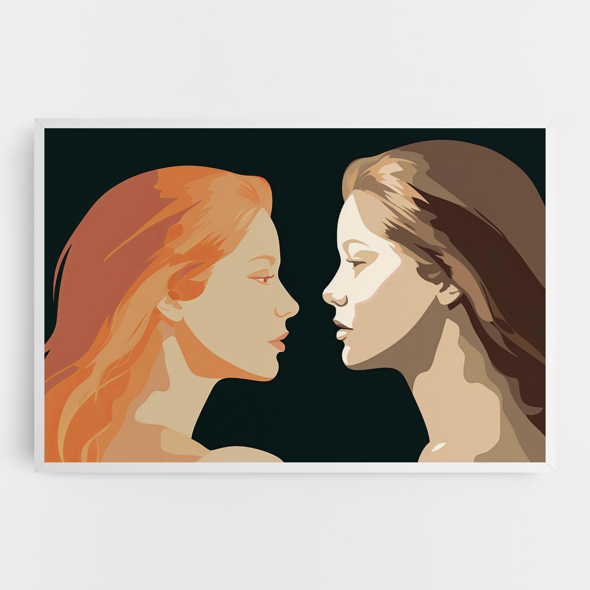 Tablou Canvas Orange Pop Girl mockup 0