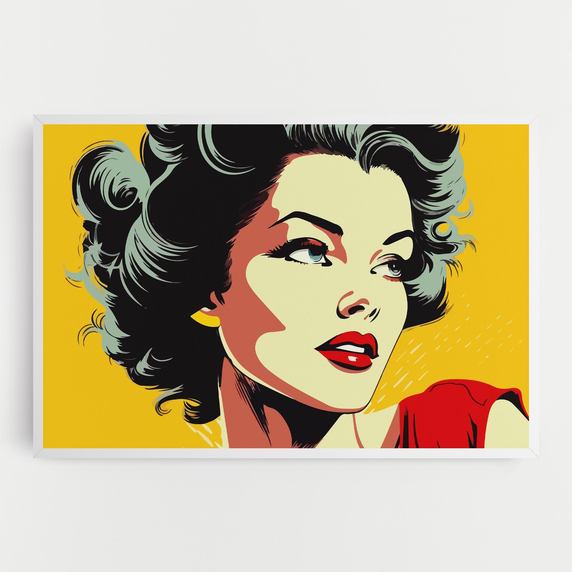 Tablou Canvas Pop Art Pretty Lady mockup 0