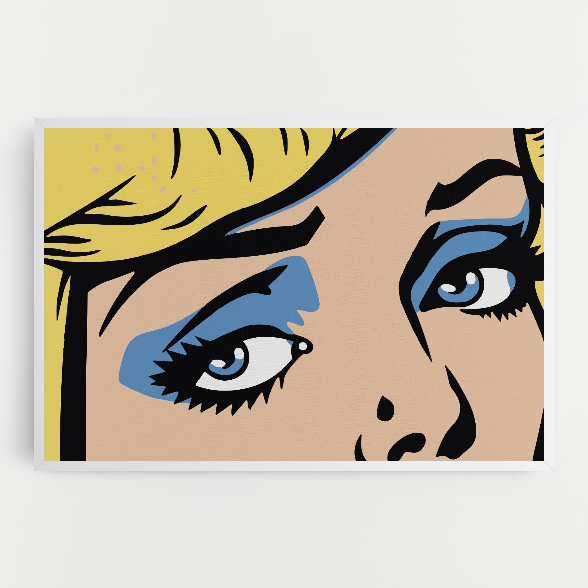 Tablou Canvas Pop Blue Makeup mockup 0