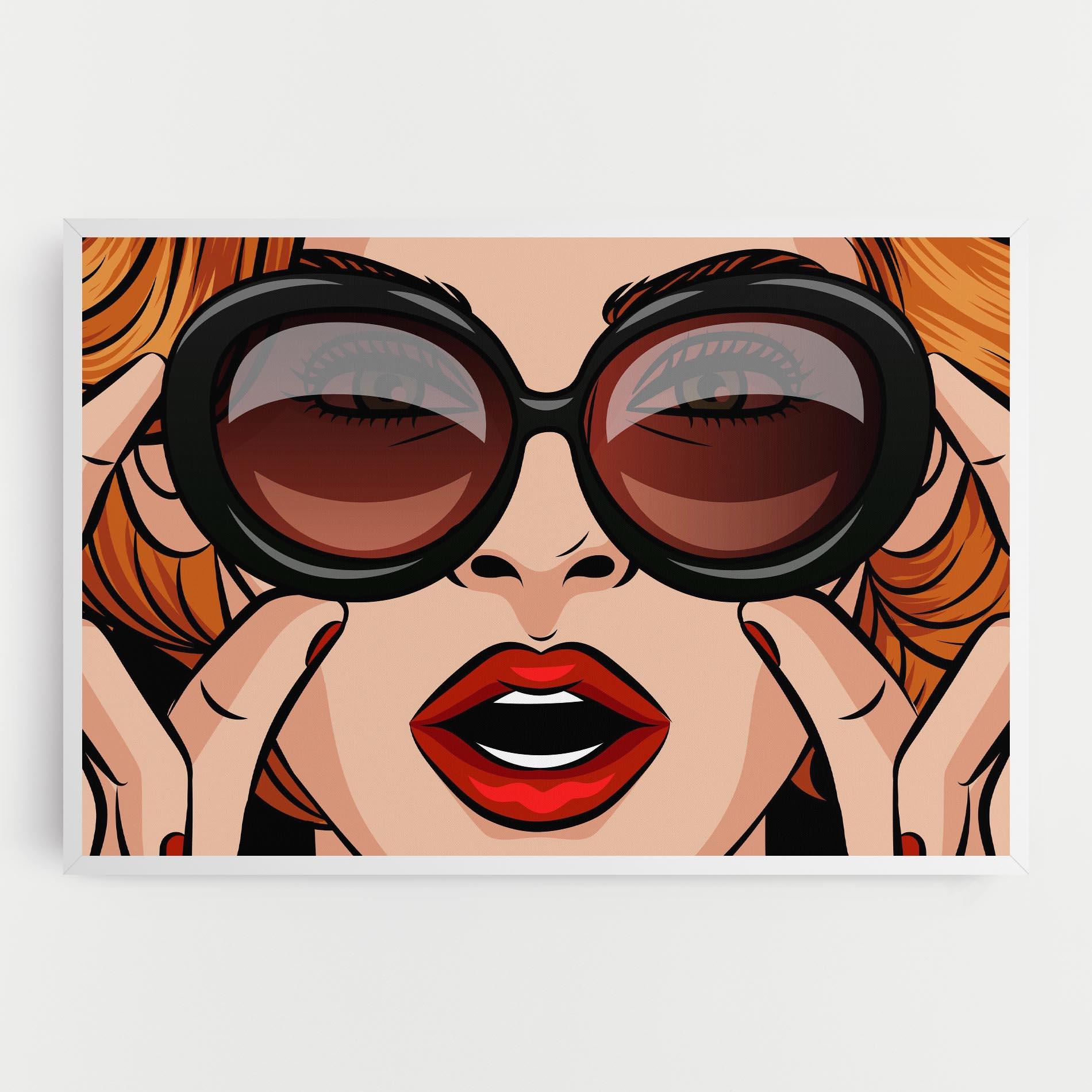 Tablou Canvas Pop Glasses Woman mockup 0