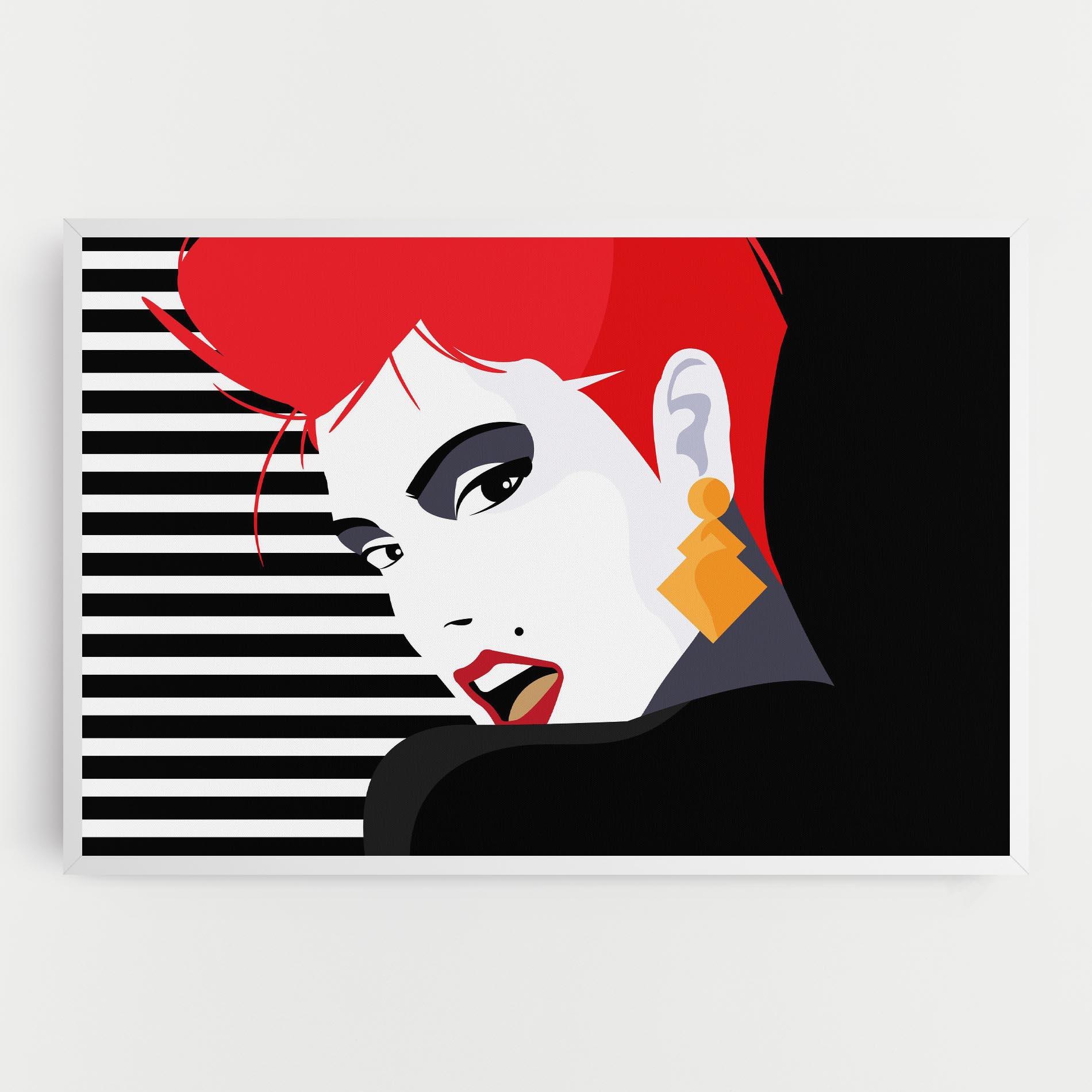 Tablou Canvas Red Pop Hair mockup 0