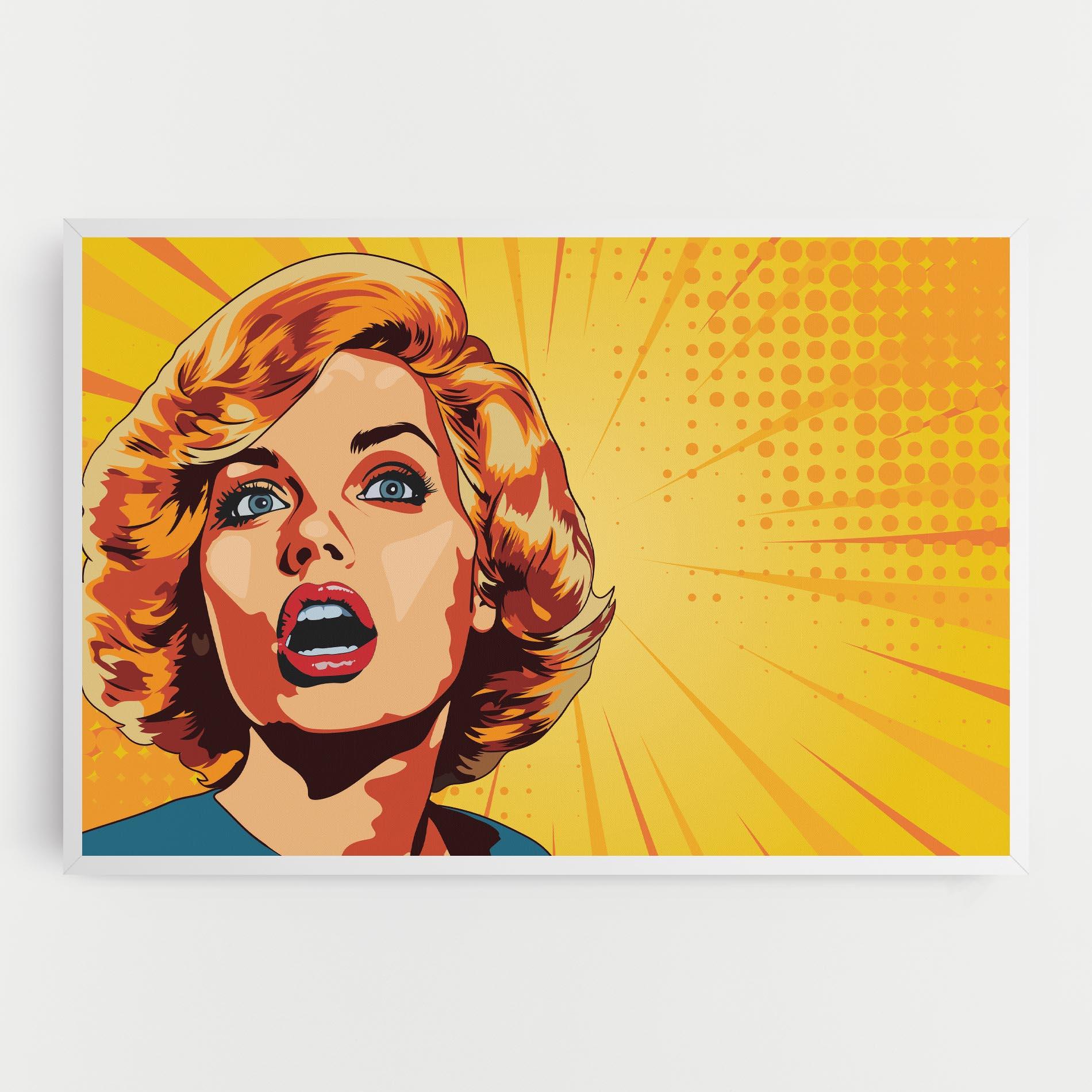 Tablou Canvas Surprised Blonde Lady mockup 0