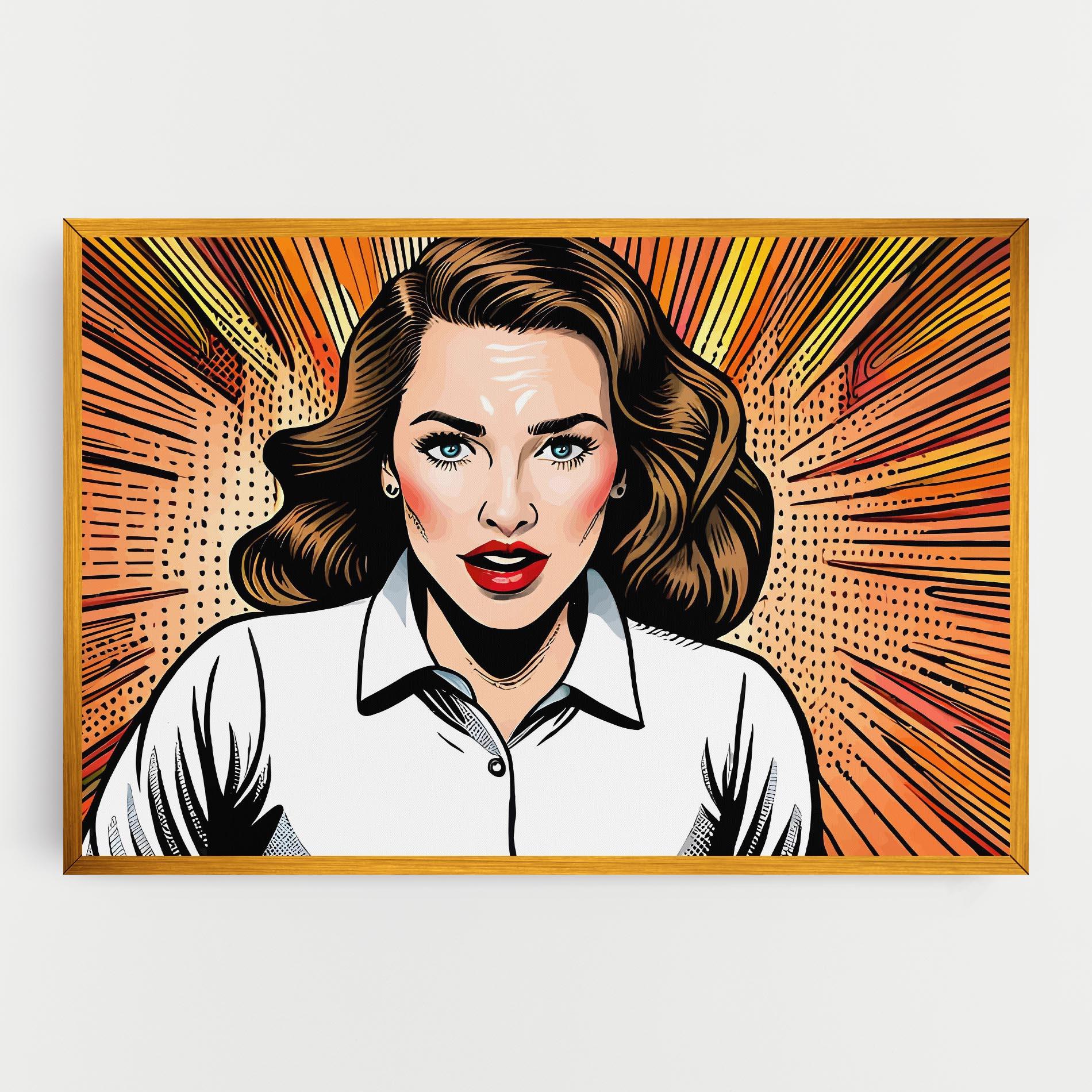 Tablou Canvas Blue Eye Pop Art mockup 0