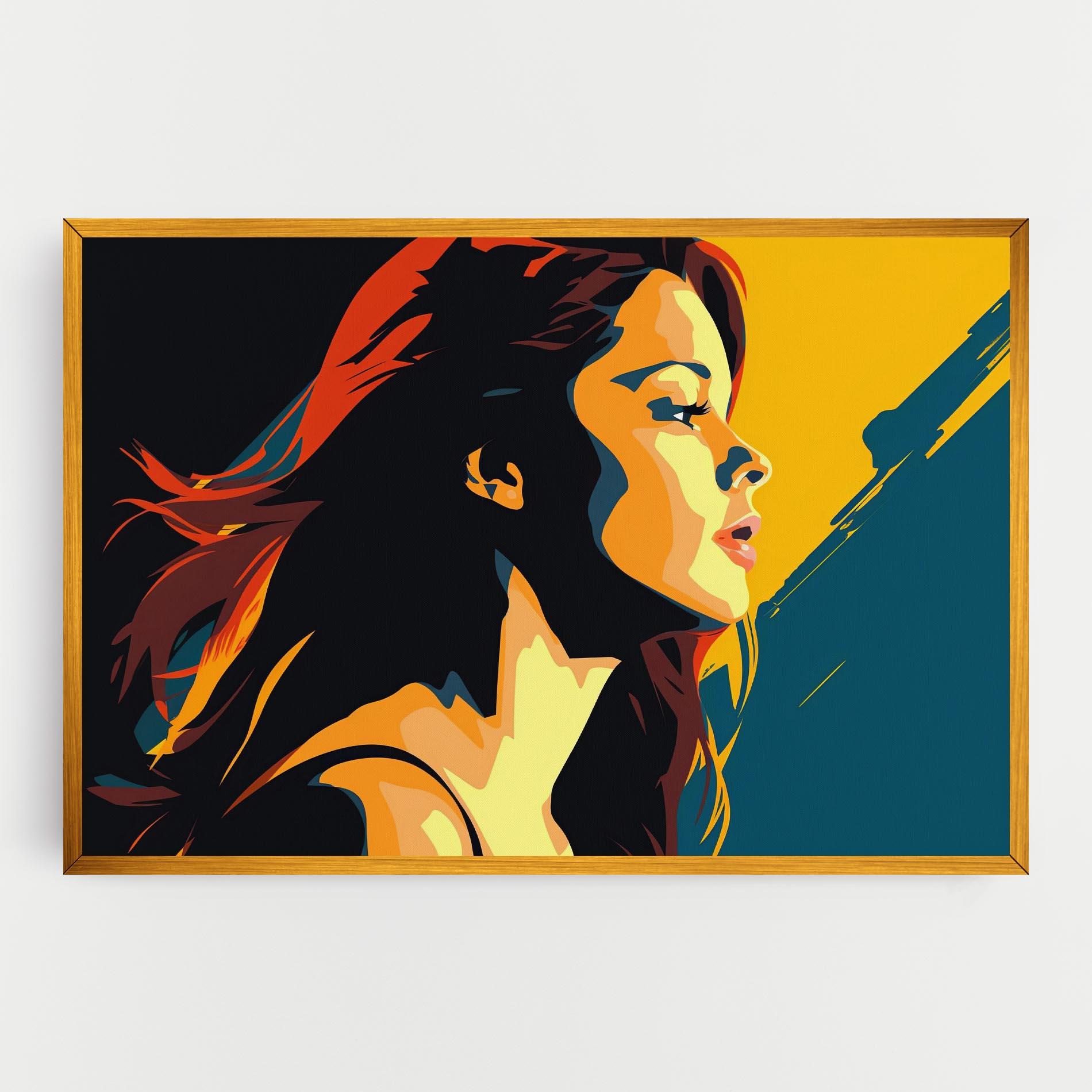 Tablou Canvas Blue Yellow Pop Art mockup 0