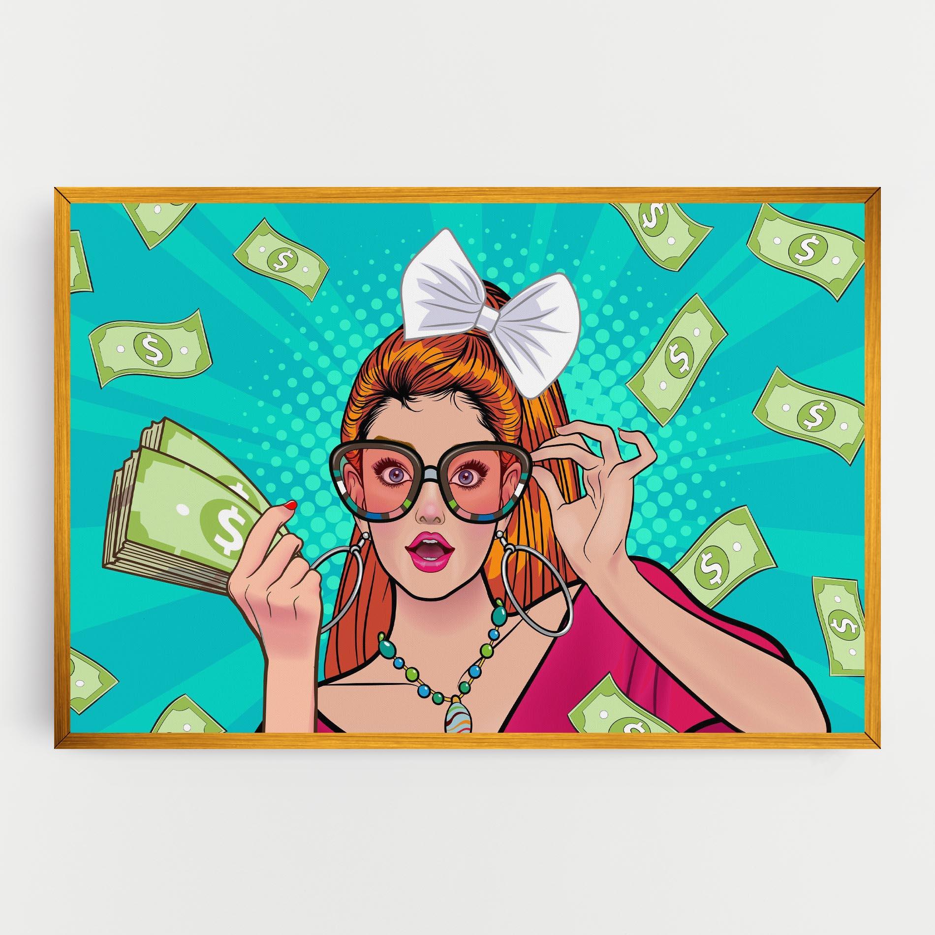 Tablou Canvas Money Pop Art mockup 0