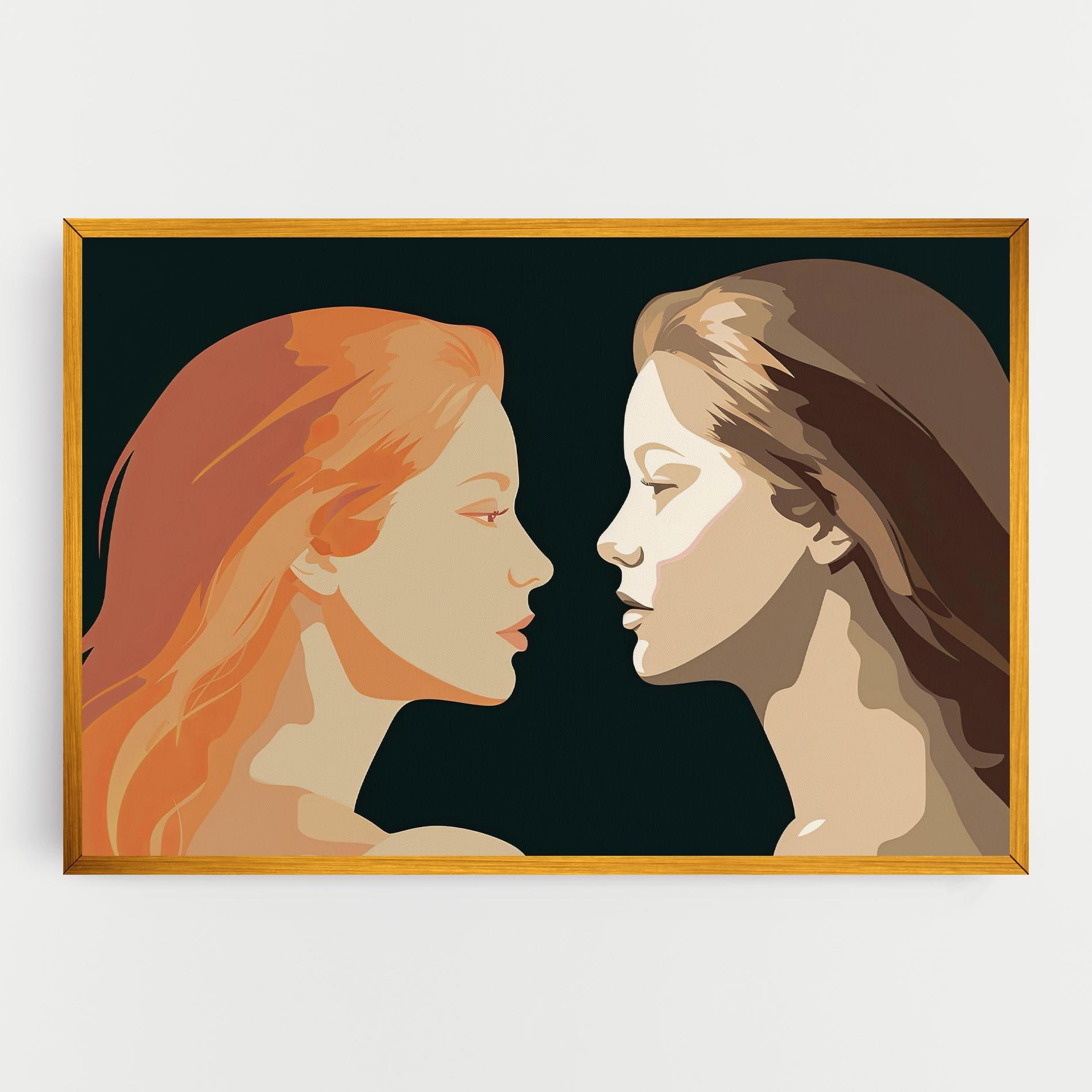 Tablou Canvas Orange Pop Girl mockup 0