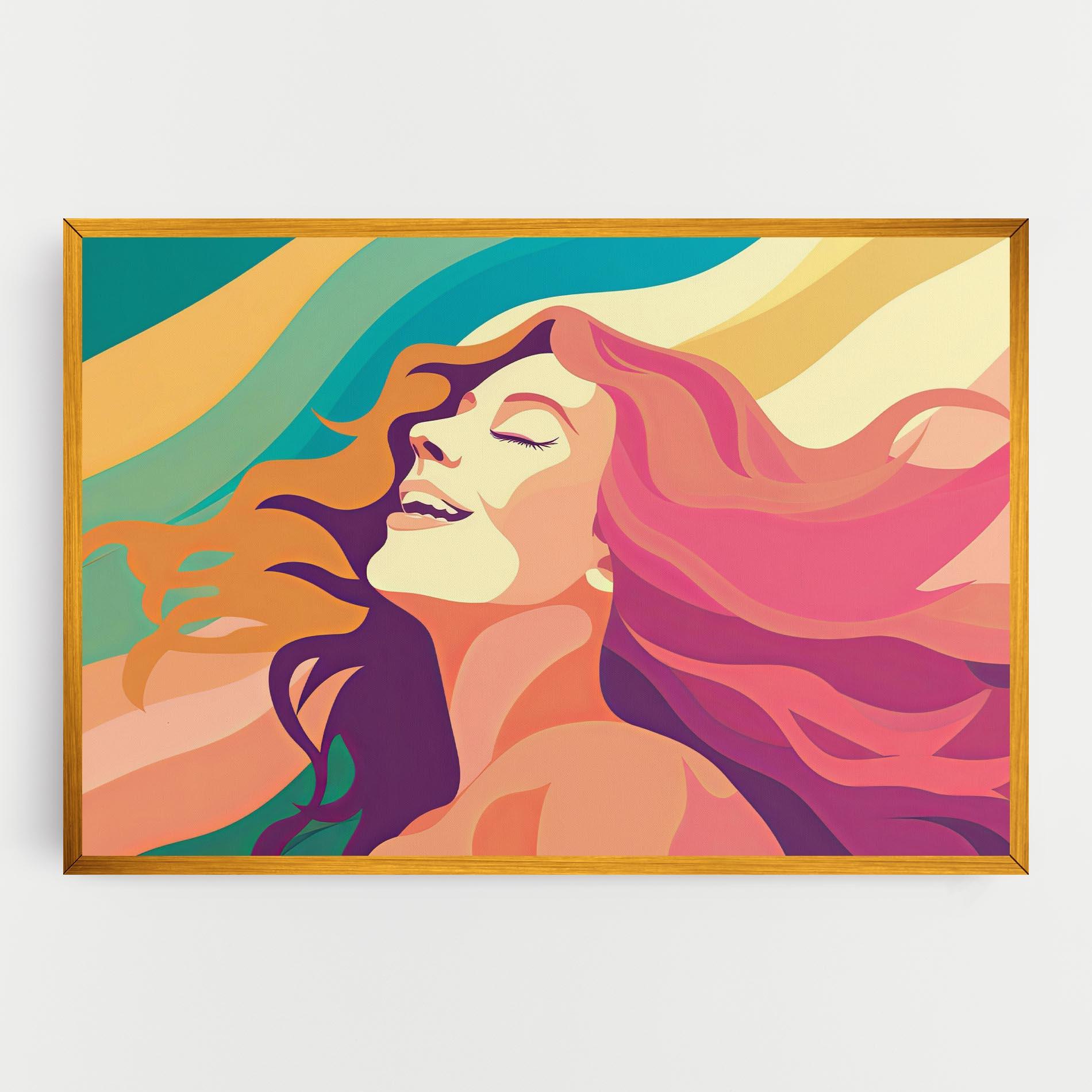 Tablou Canvas Pink Pop Hair mockup 0