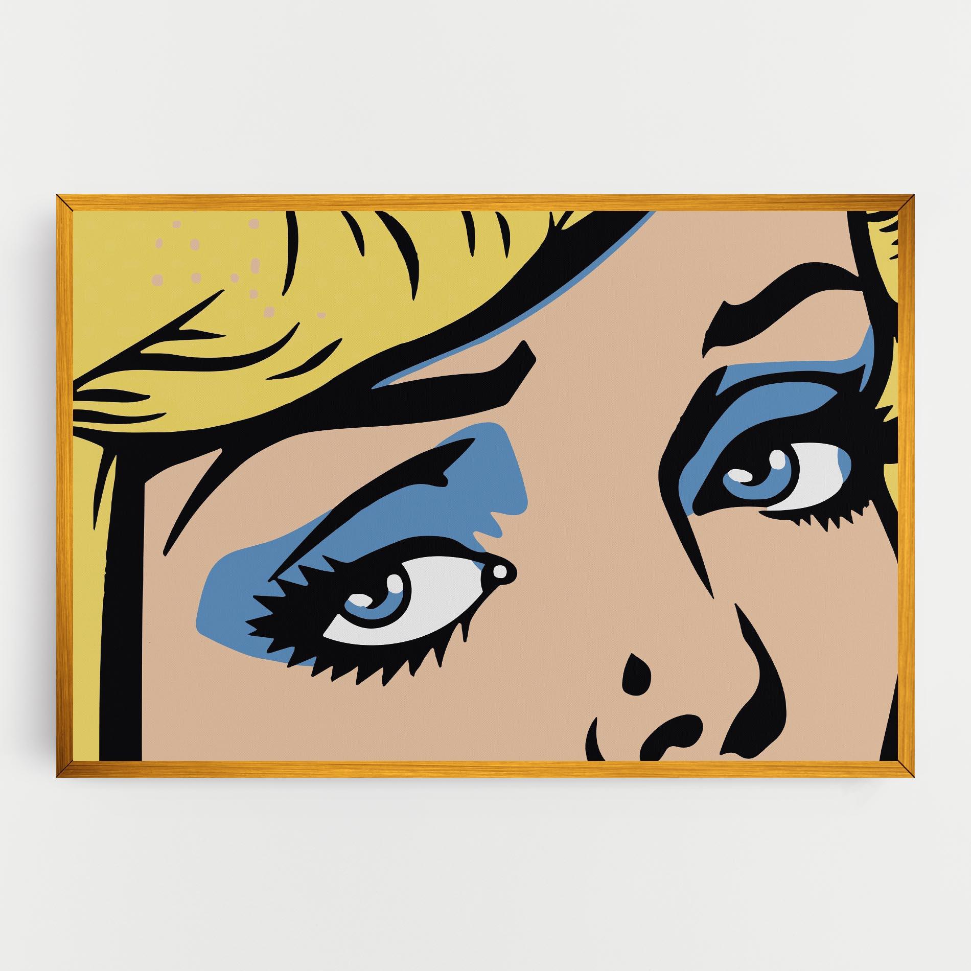 Tablou Canvas Pop Blue Makeup mockup 0