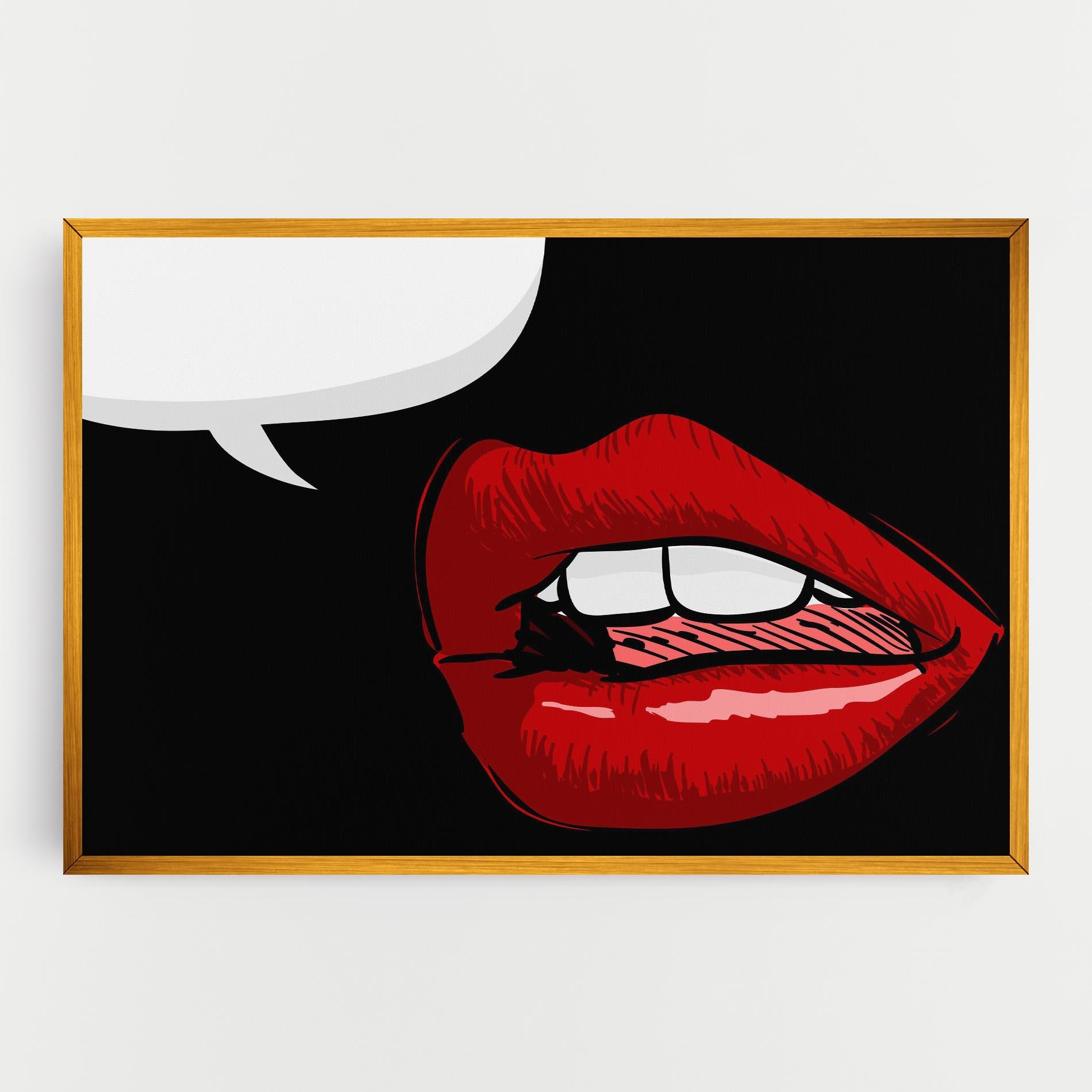 Tablou Canvas Pop Red Lips mockup 0