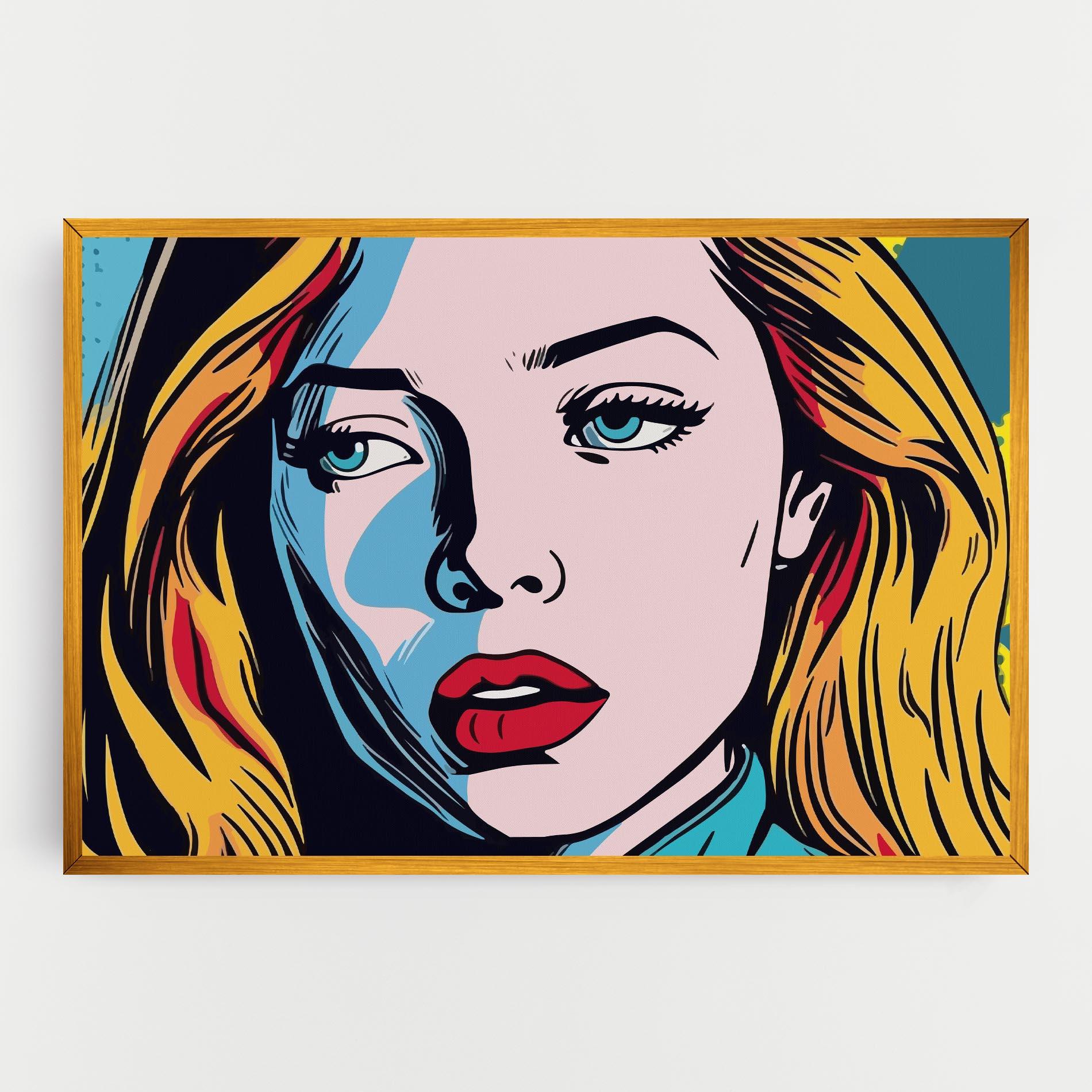 Tablou Canvas Pop Woman Art mockup 0