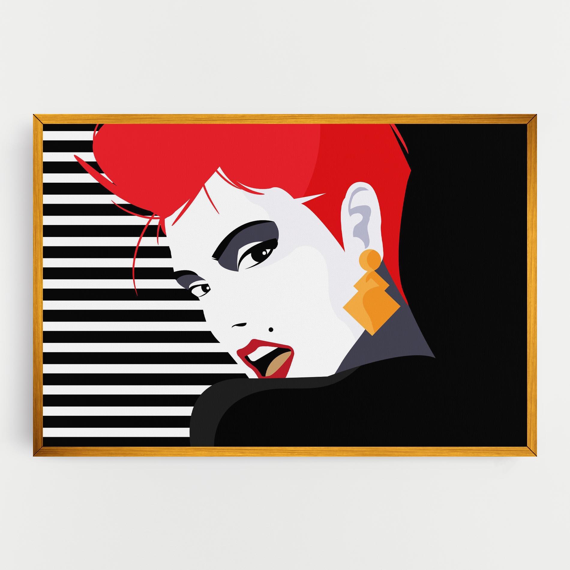 Tablou Canvas Red Pop Hair mockup 0