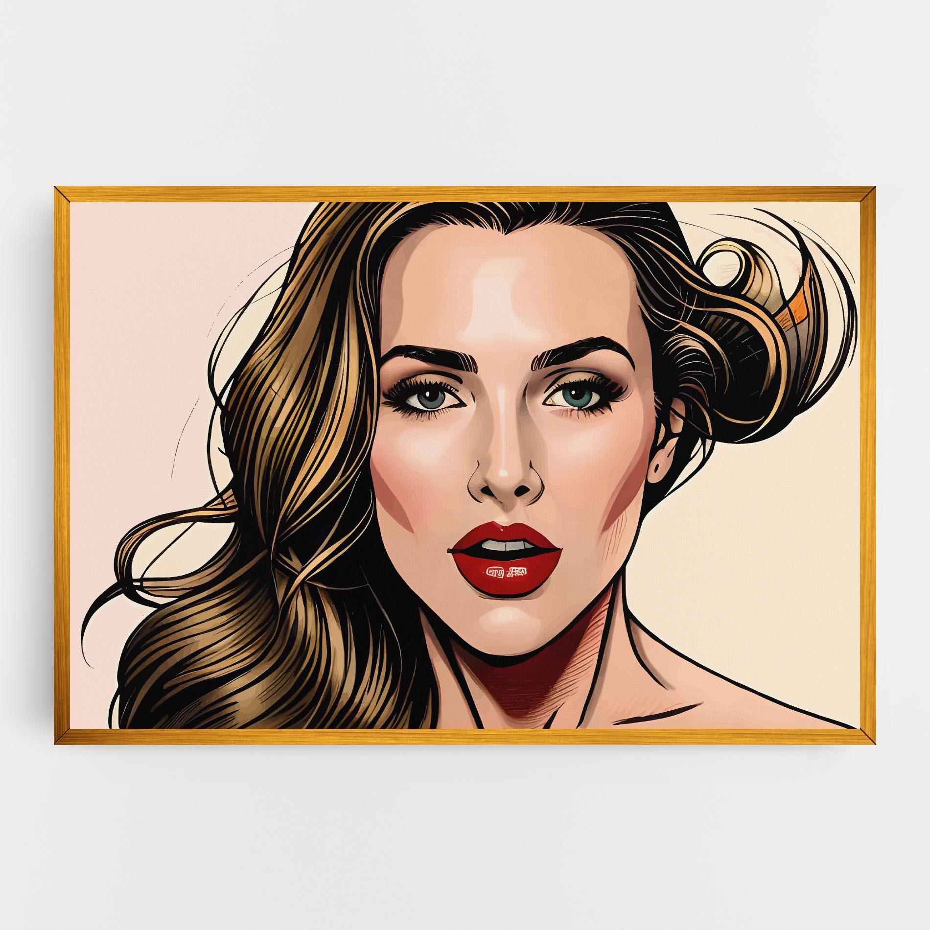 Tablou Canvas Red Pop Lips mockup 0