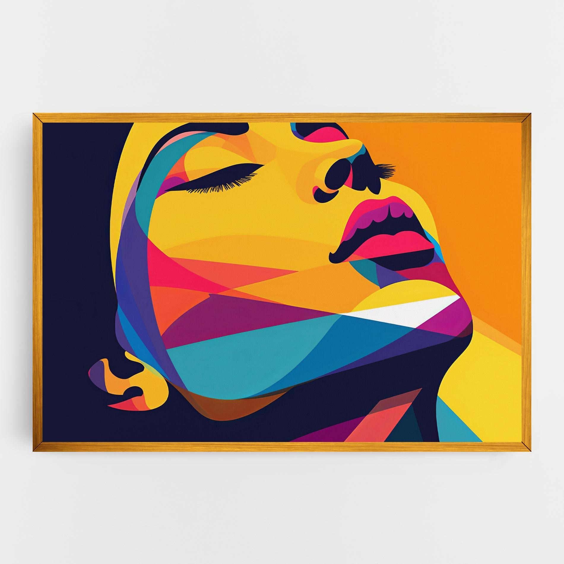 Tablou Canvas Yellow Pop Face mockup 0