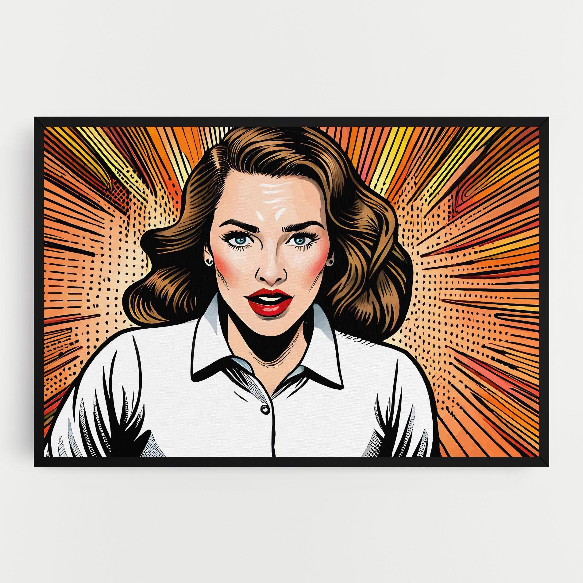 Tablou Canvas Blue Eye Pop Art mockup 0