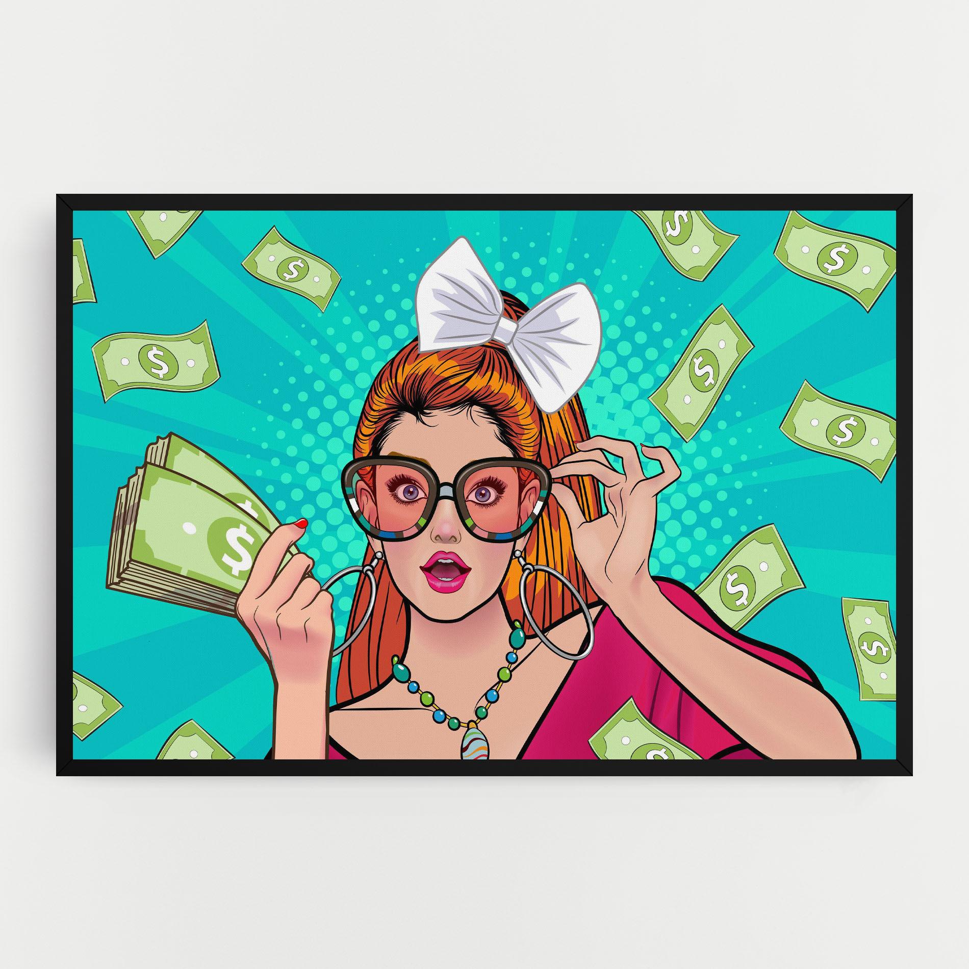 Tablou Canvas Money Pop Art mockup 0