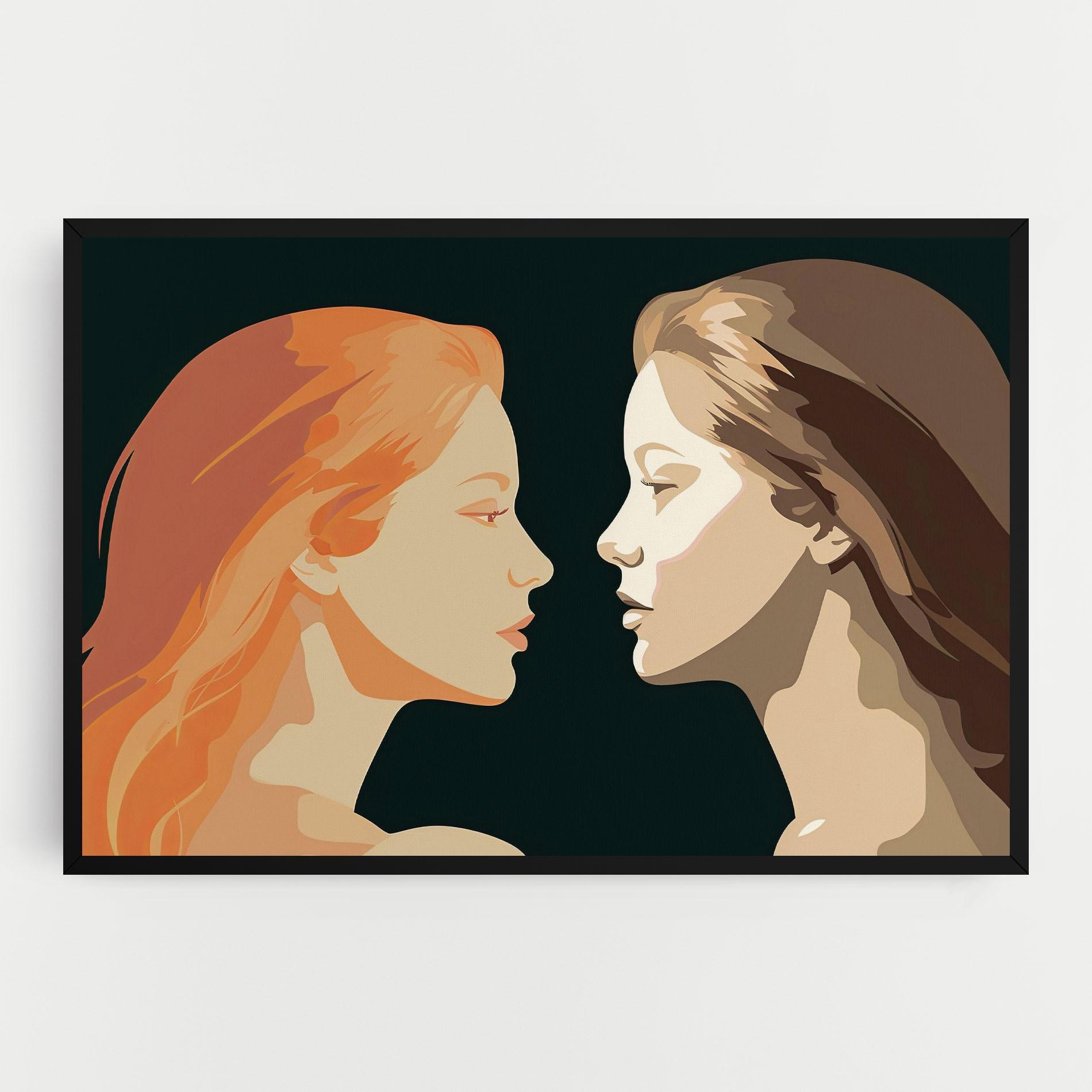 Tablou Canvas Orange Pop Girl mockup 0