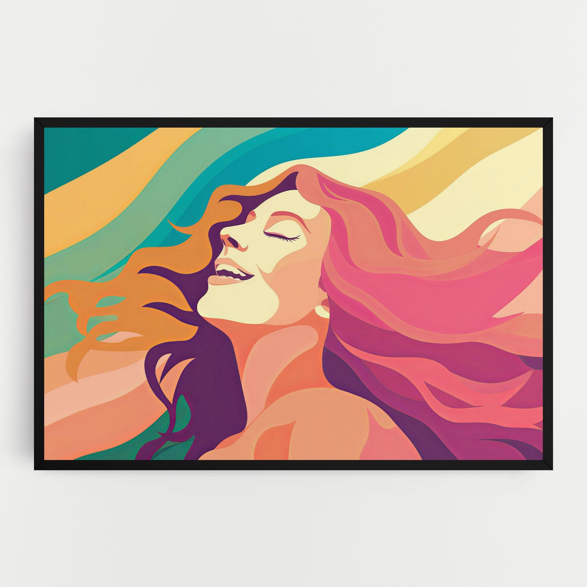 Tablou Canvas Pink Pop Hair mockup 0