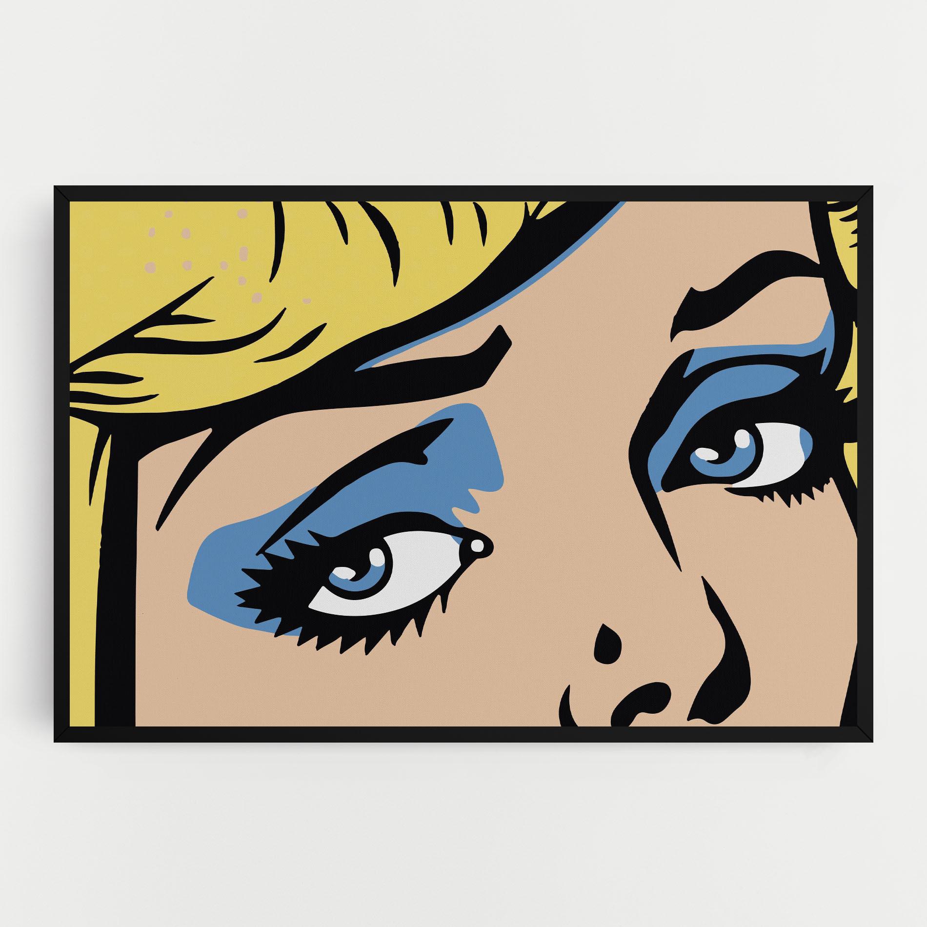 Tablou Canvas Pop Blue Makeup mockup 0