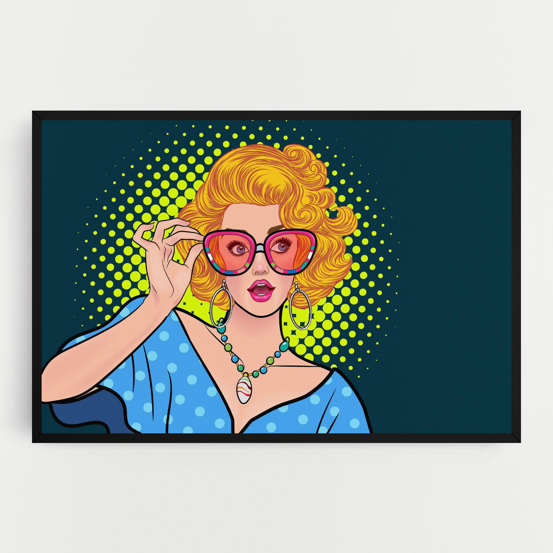 Tablou Canvas Pop Glasses Lady mockup 0