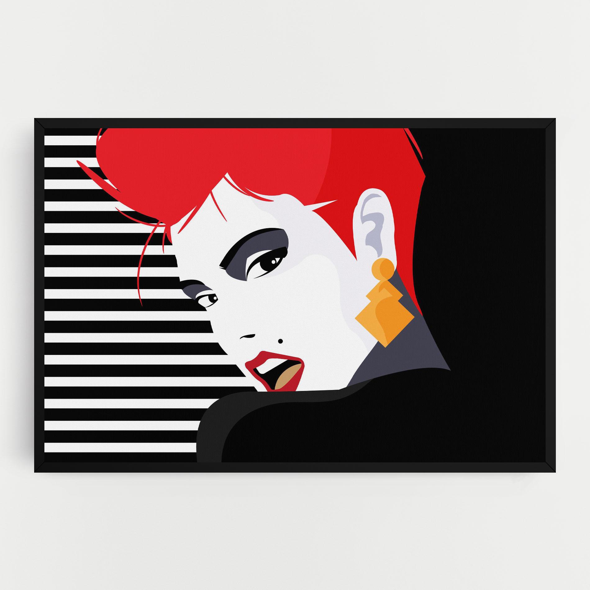 Tablou Canvas Red Pop Hair mockup 0