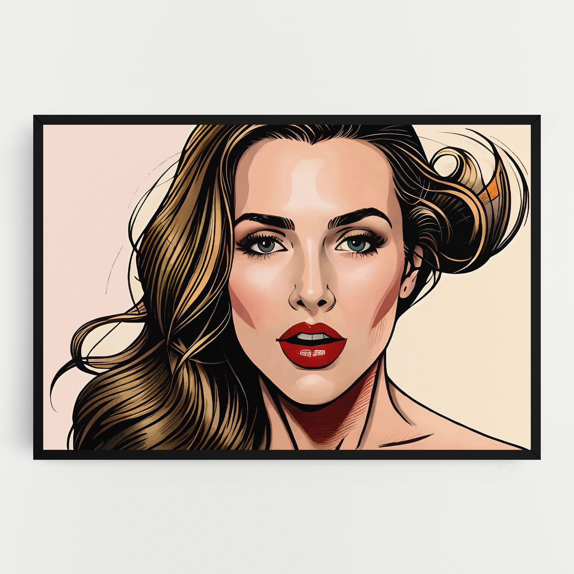 Tablou Canvas Red Pop Lips mockup 0