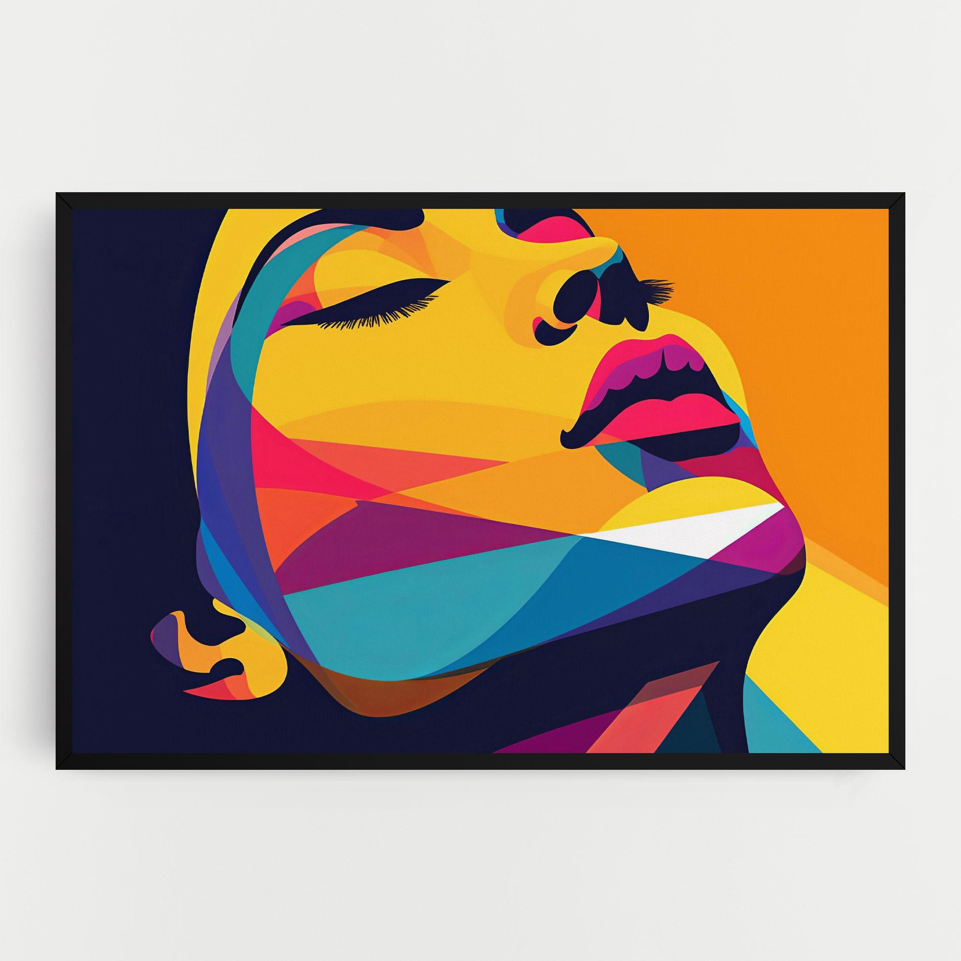 Tablou Canvas Yellow Pop Face mockup 0