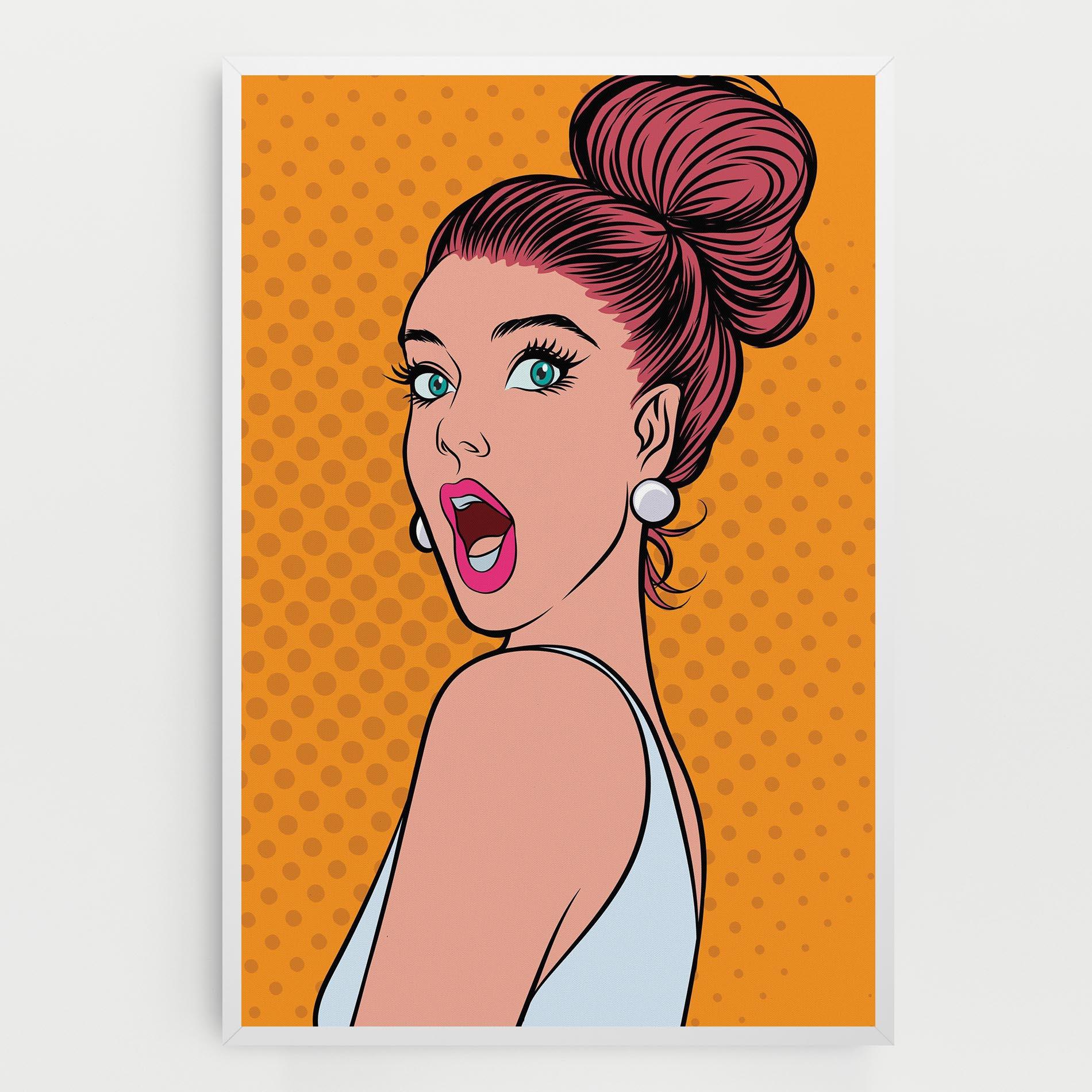 Tablou Canvas Pop Comic Lady mockup 0