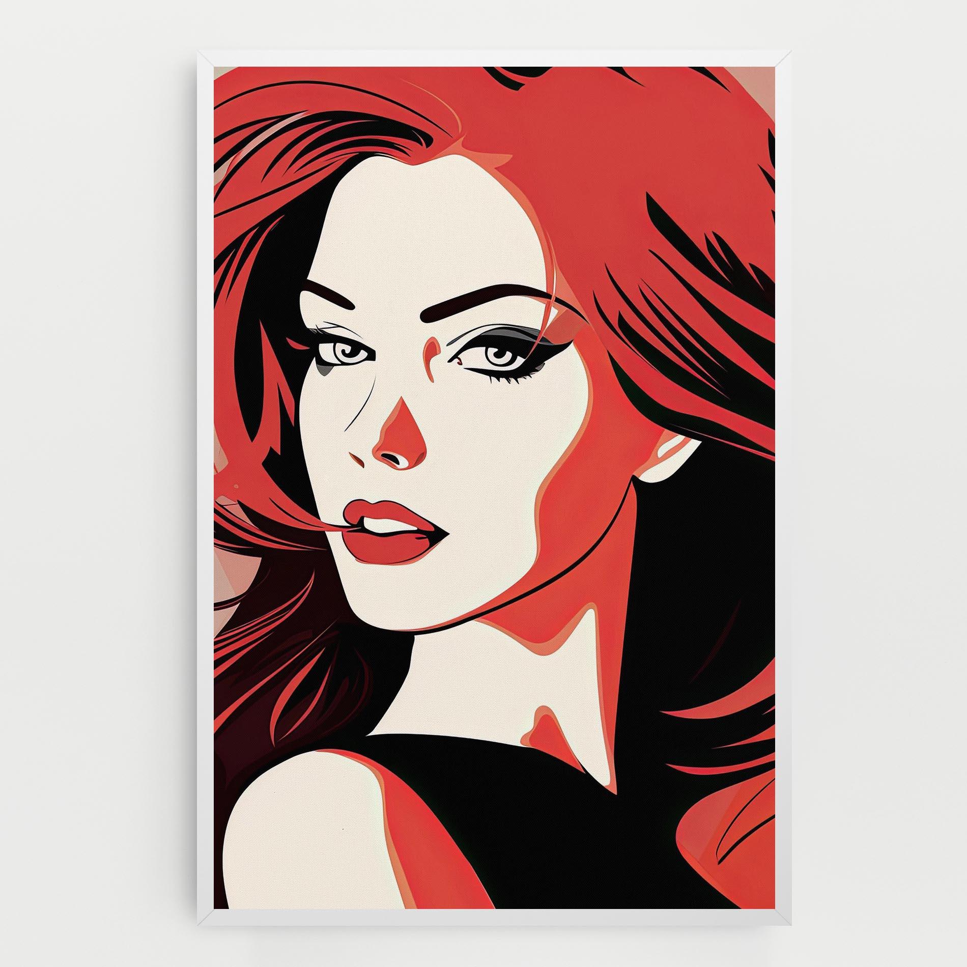 Tablou Canvas Red Hair Pop Art mockup 0