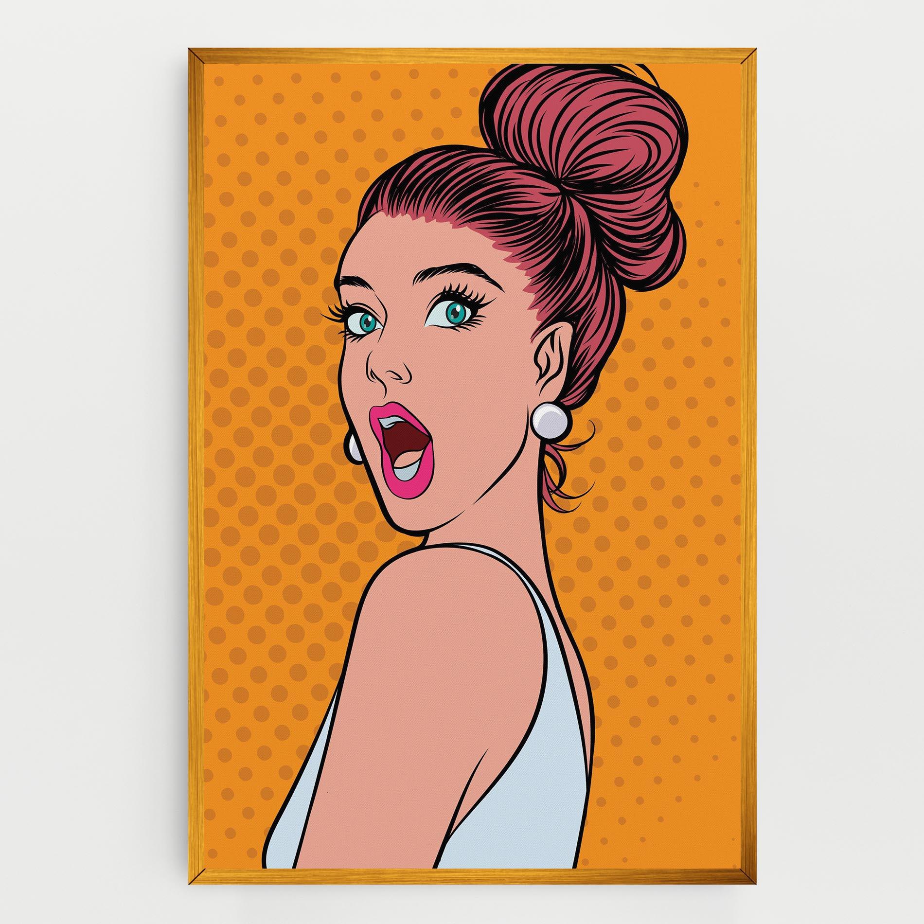 Tablou Canvas Pop Comic Lady mockup 0