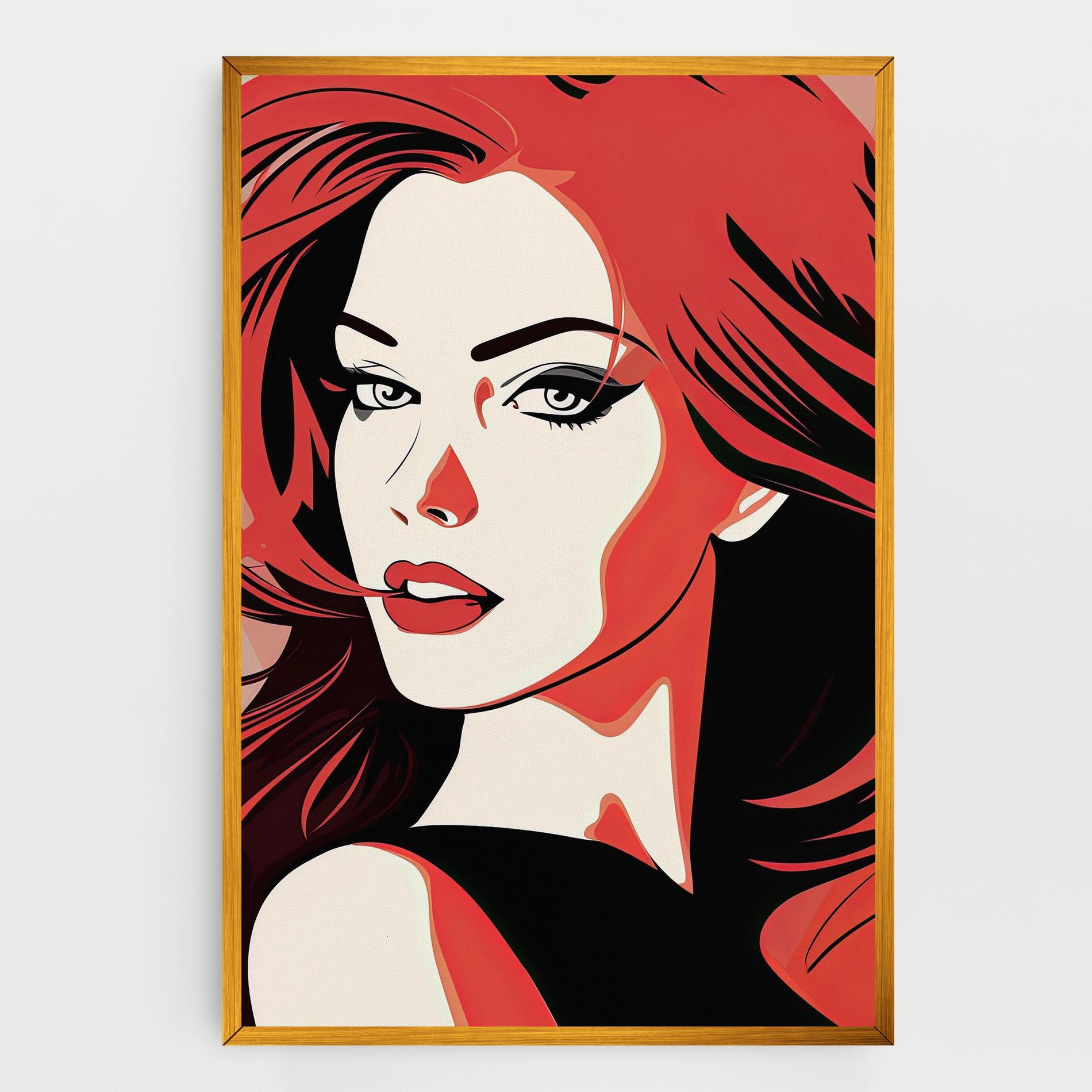 Tablou Canvas Red Hair Pop Art mockup 0