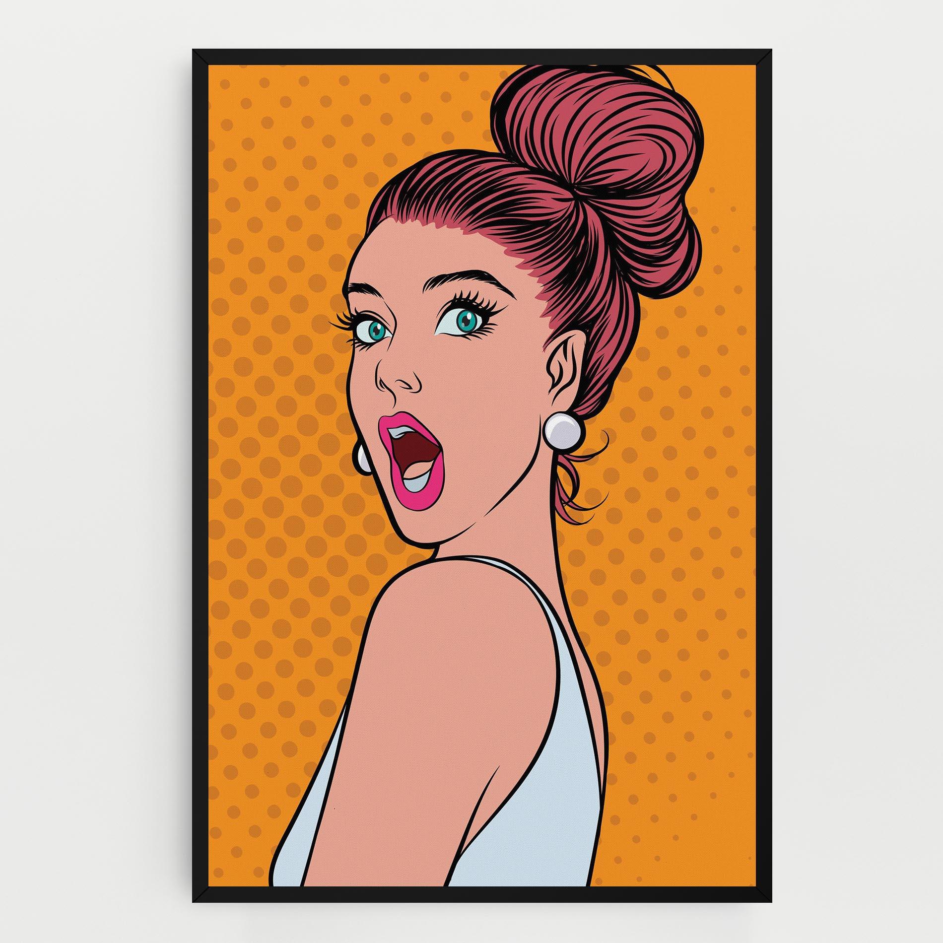 Tablou Canvas Pop Comic Lady mockup 0