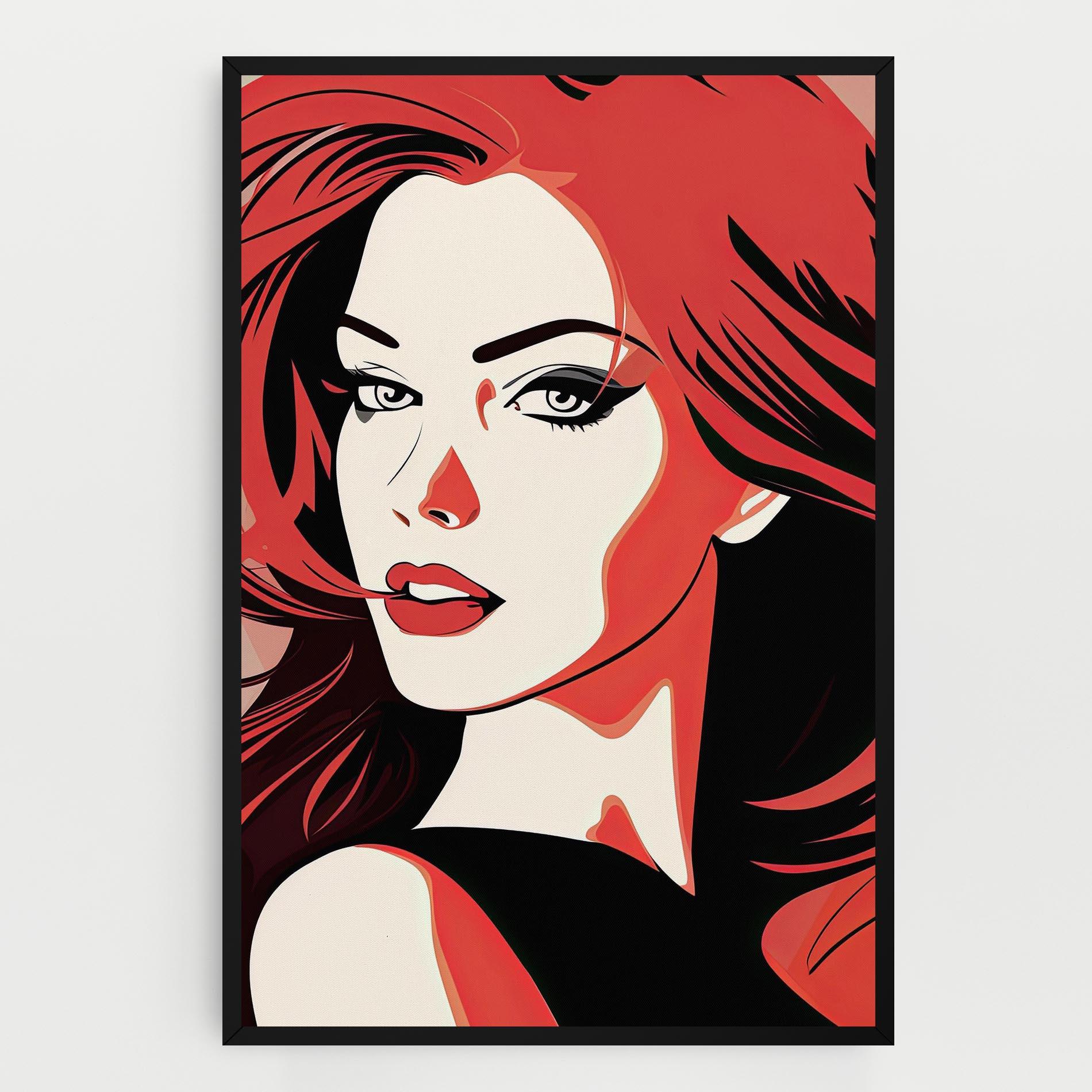 Tablou Canvas Red Hair Pop Art mockup 0