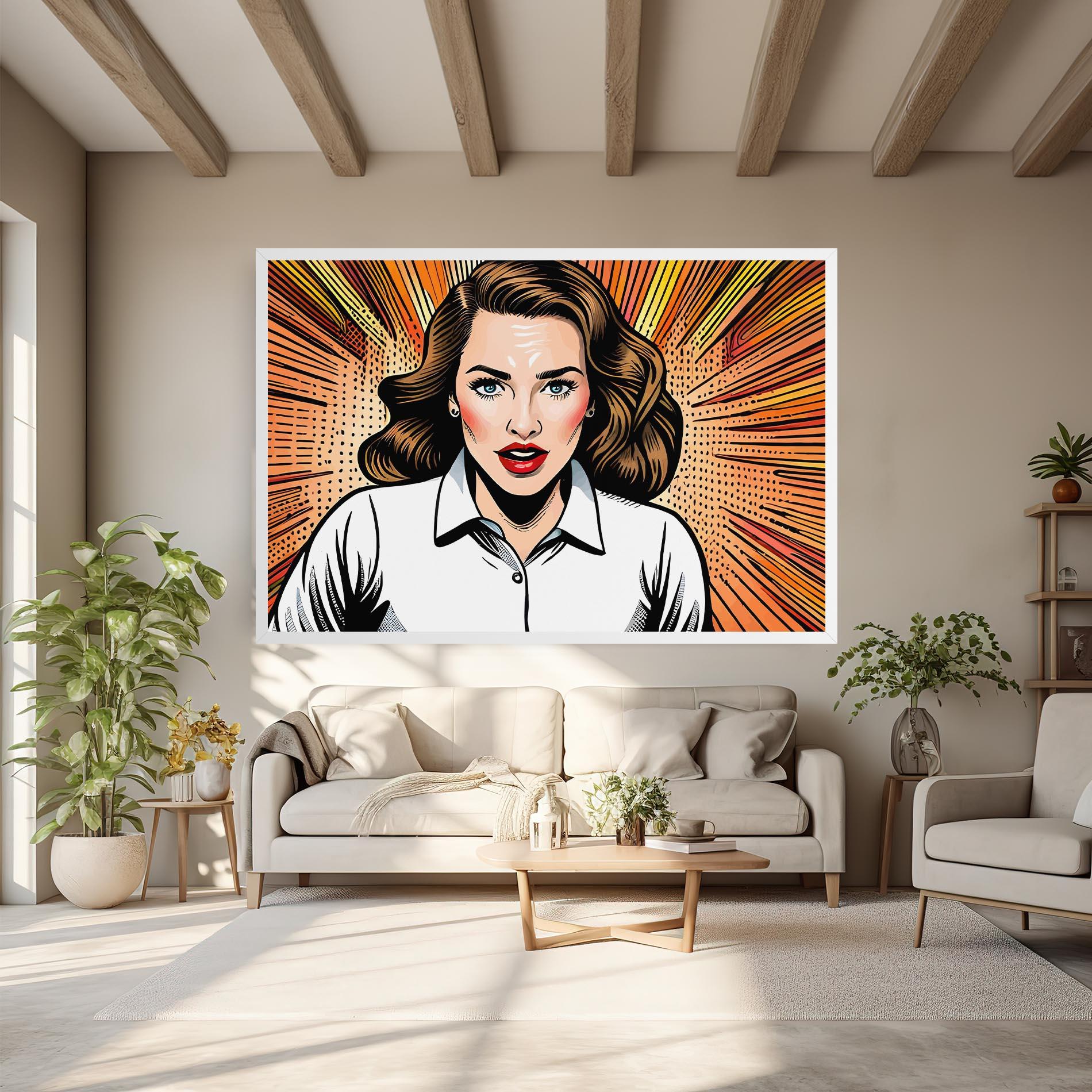 Tablou Canvas Blue Eye Pop Art mockup 6