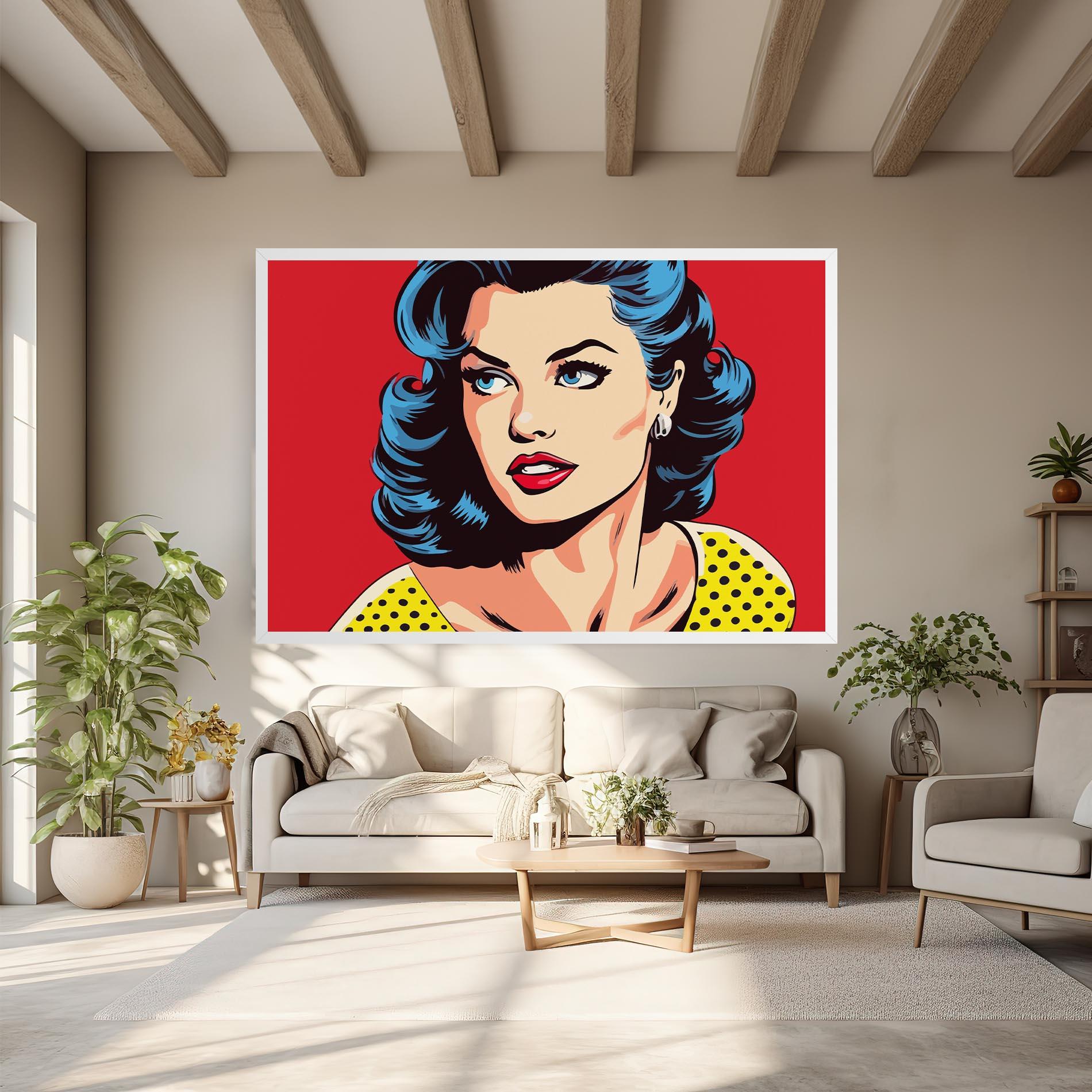 Tablou Canvas Blue Pop Eyes mockup 6