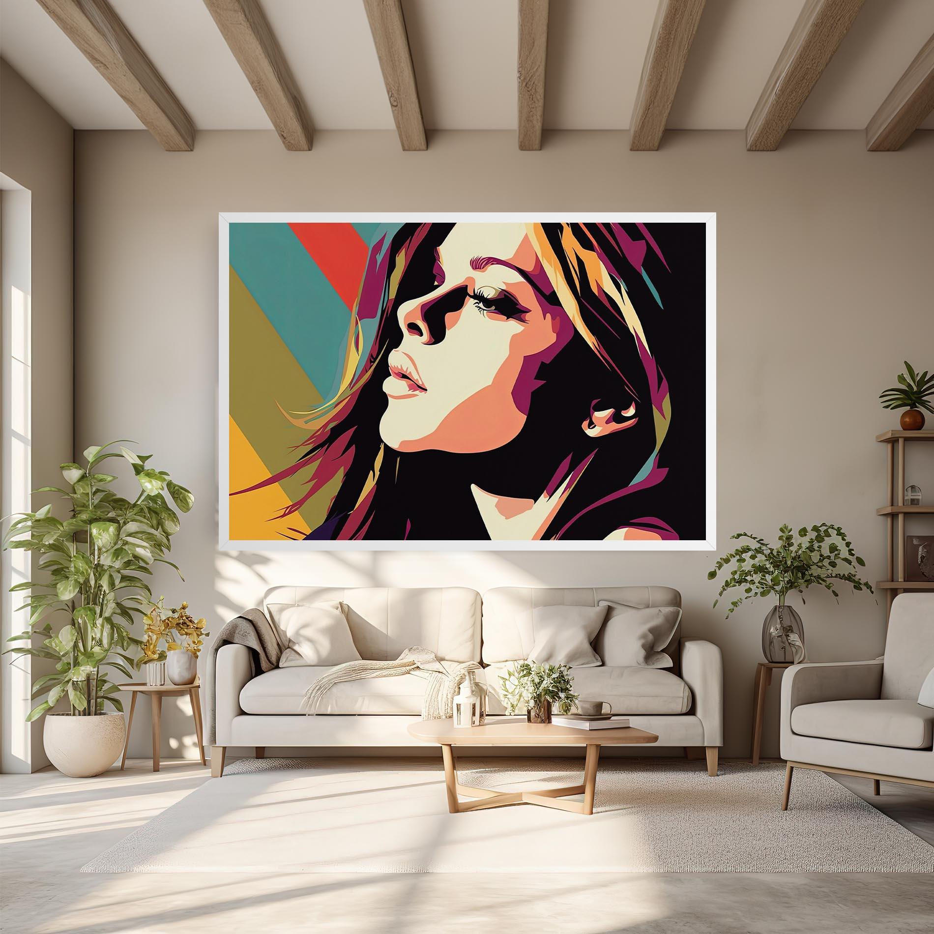Tablou Canvas Cream Pop Art mockup 6