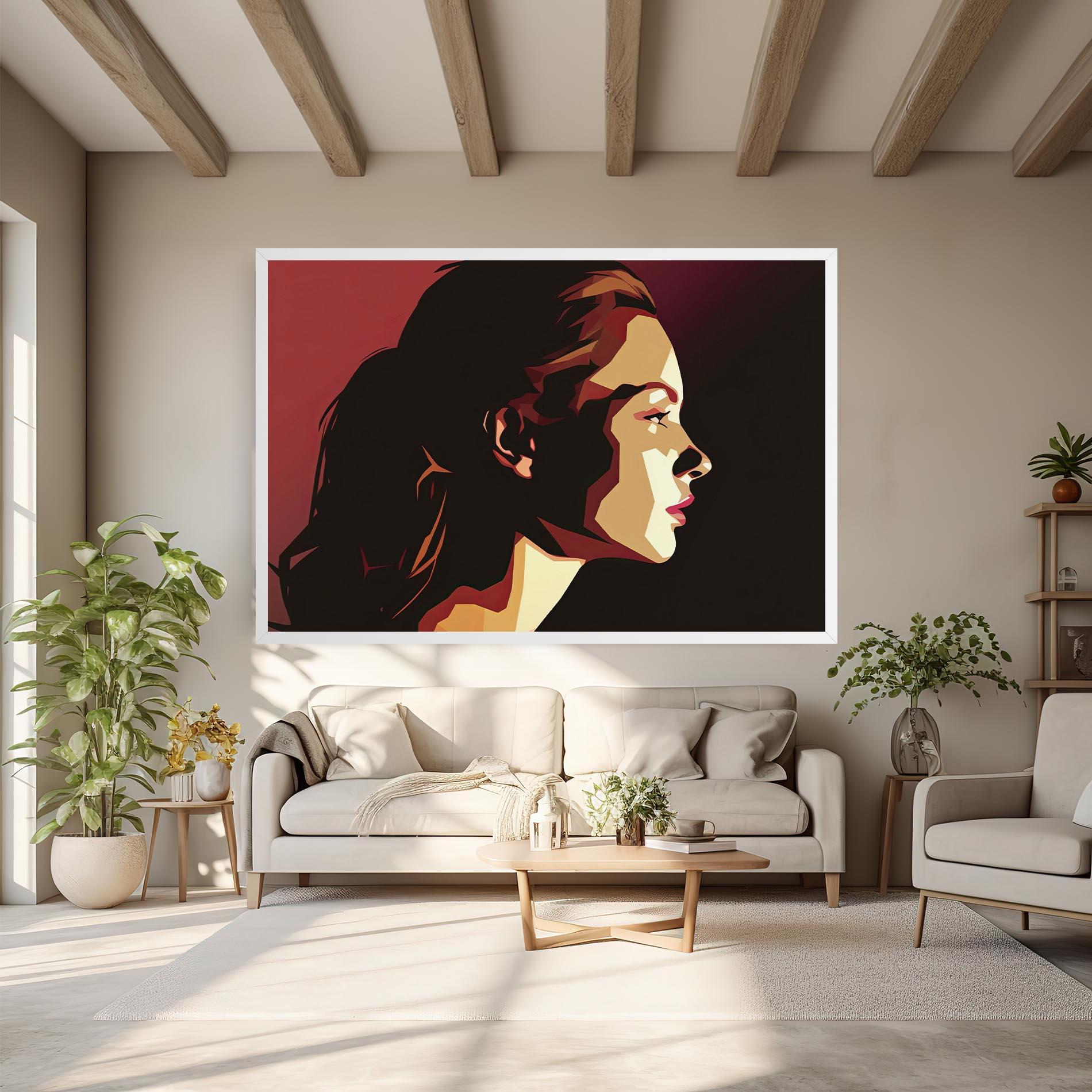 Tablou Canvas Cream Red Pop Art mockup 6