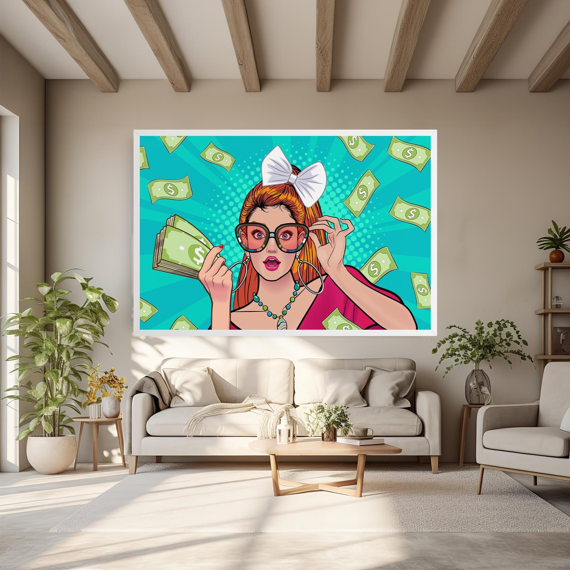 Tablou Canvas Money Pop Art mockup 6
