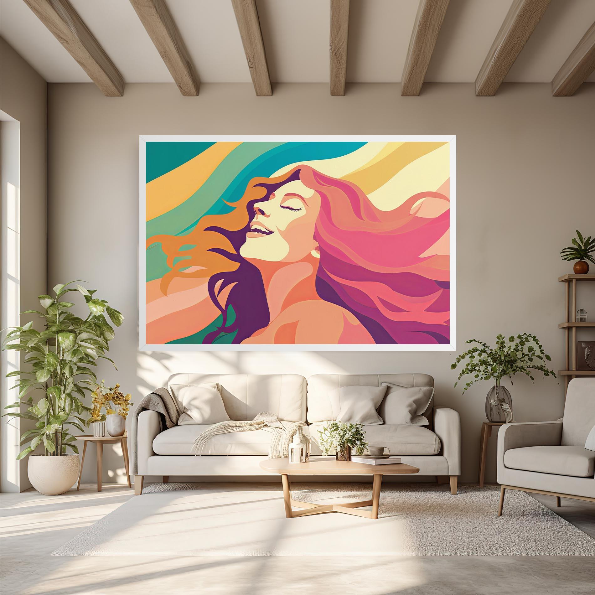 Tablou Canvas Pink Pop Hair mockup 6