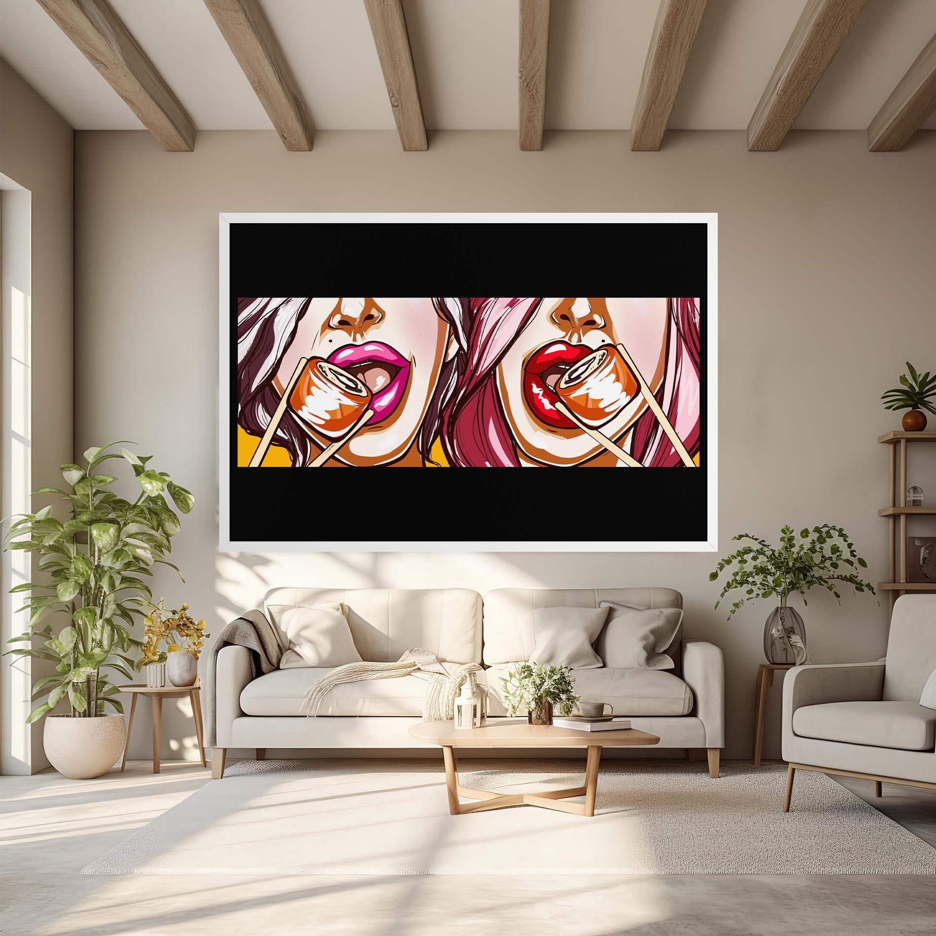 Tablou Canvas Pop Art Sushi mockup 6