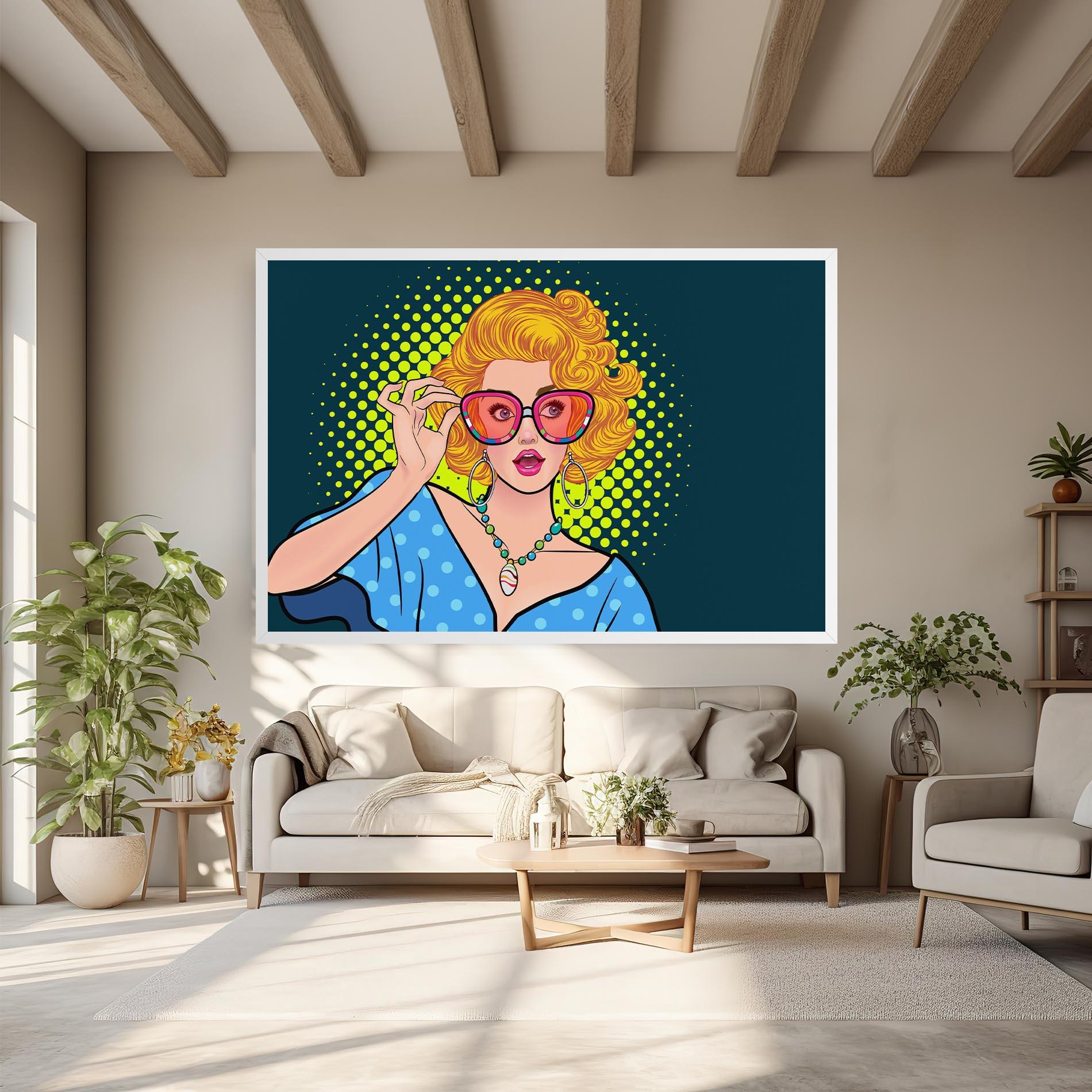 Tablou Canvas Pop Glasses Lady mockup 6