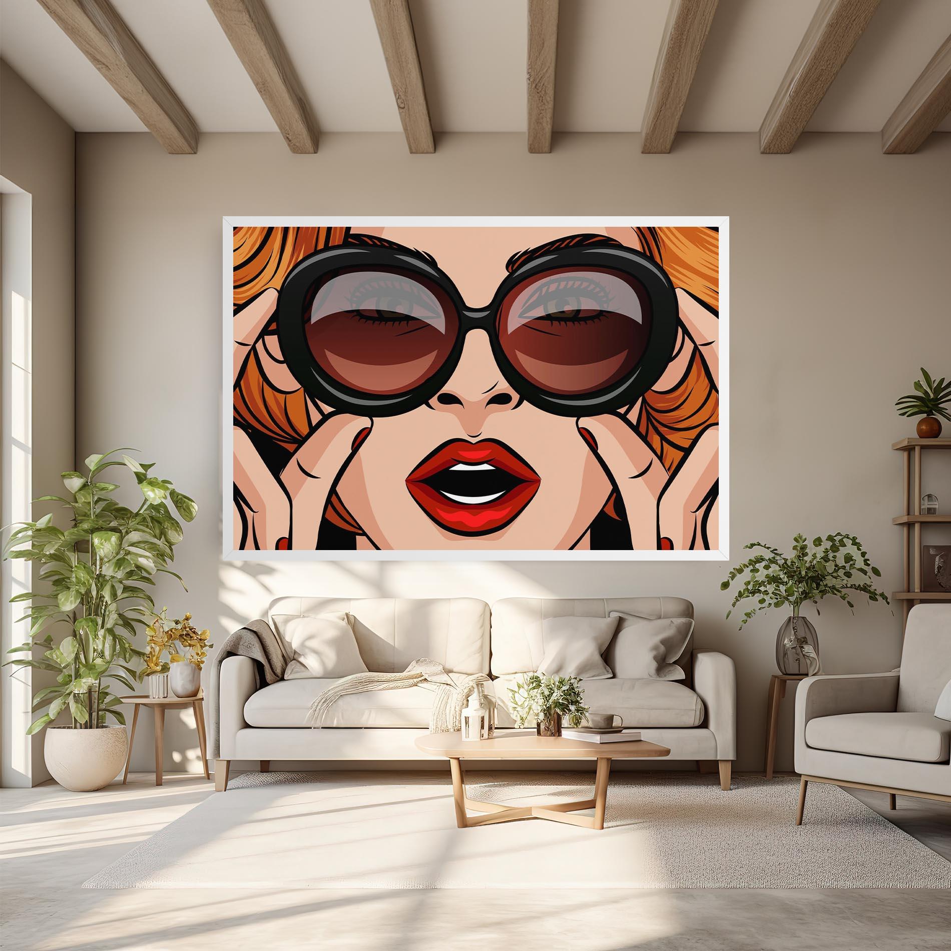 Tablou Canvas Pop Glasses Woman mockup 6