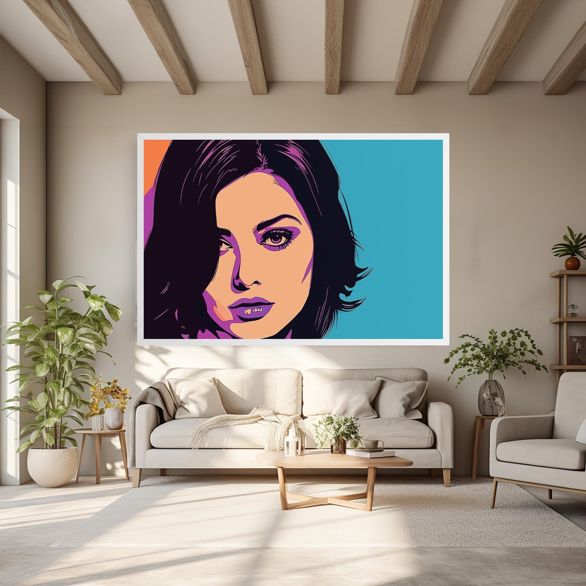 Tablou Canvas Pop Purple Woman mockup 6