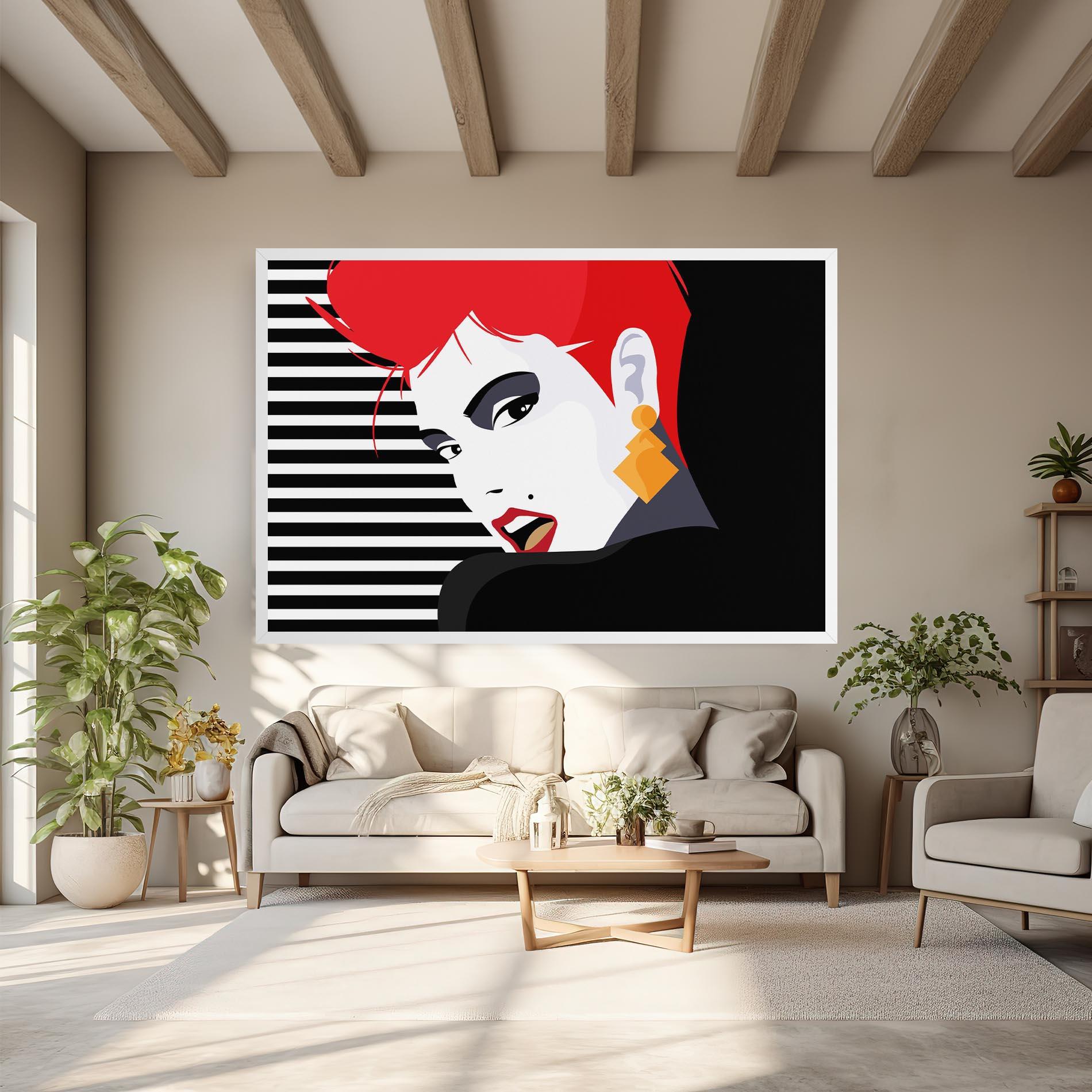 Tablou Canvas Red Pop Hair mockup 6